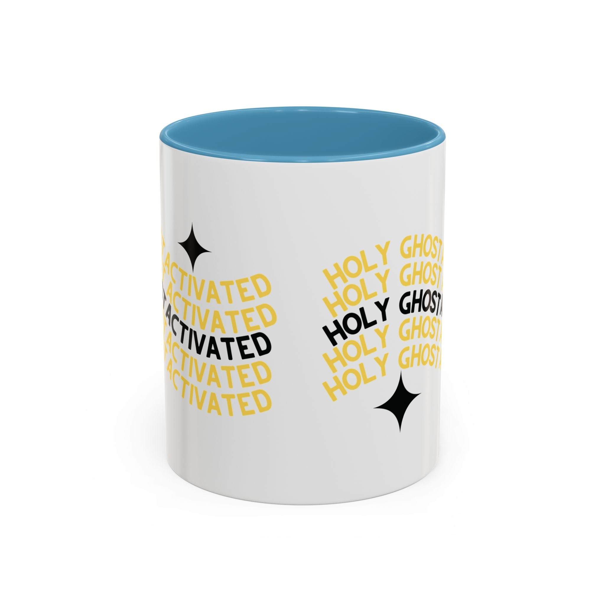 Holy Ghost Activated Mug – Bold Faith, Multiple Colors Ceramic Coffee Mug (11, 15oz), Gifts for Church, Christmas Gifts, Birthday Gifts, Baptism Gifts, Gifts for Her, Gifts for Him, Gifts for Ministry