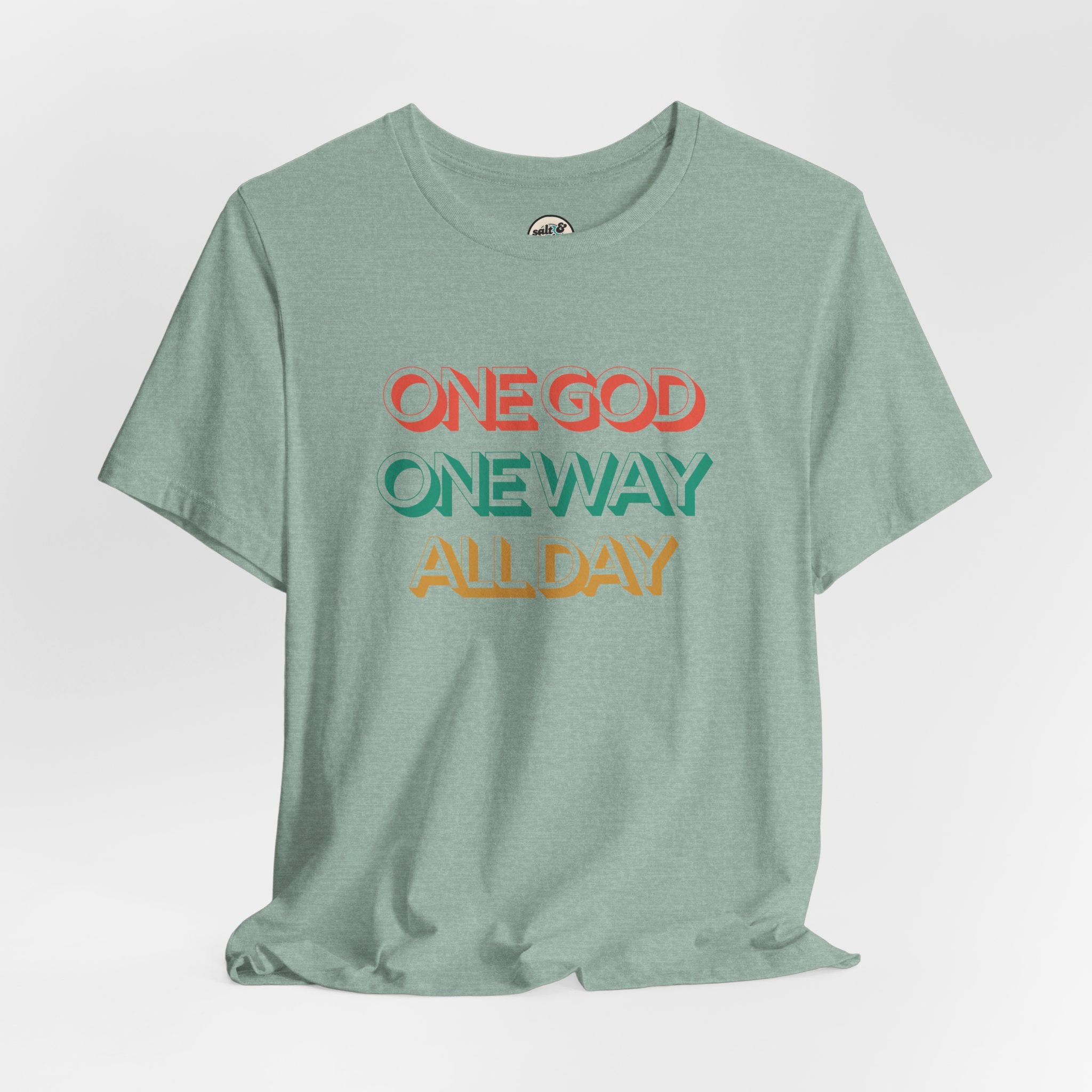 One God One Way Tee, Perfect for Gift, Casual Wear, Christian Clothing, Gifts for Ministry, Christmas Gifts, Birthday Gifts, Gifts for Her, Gifts for Friends