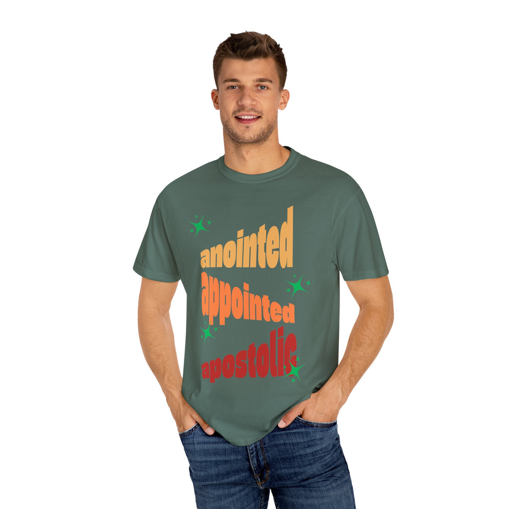 Anointed Unisex Garment-Dyed T-shirt, Christian Tshirts, Christian Merchandise, Gifts for Church, Gifts for Christmas, Gifts for Birthdays, Christian Apparel