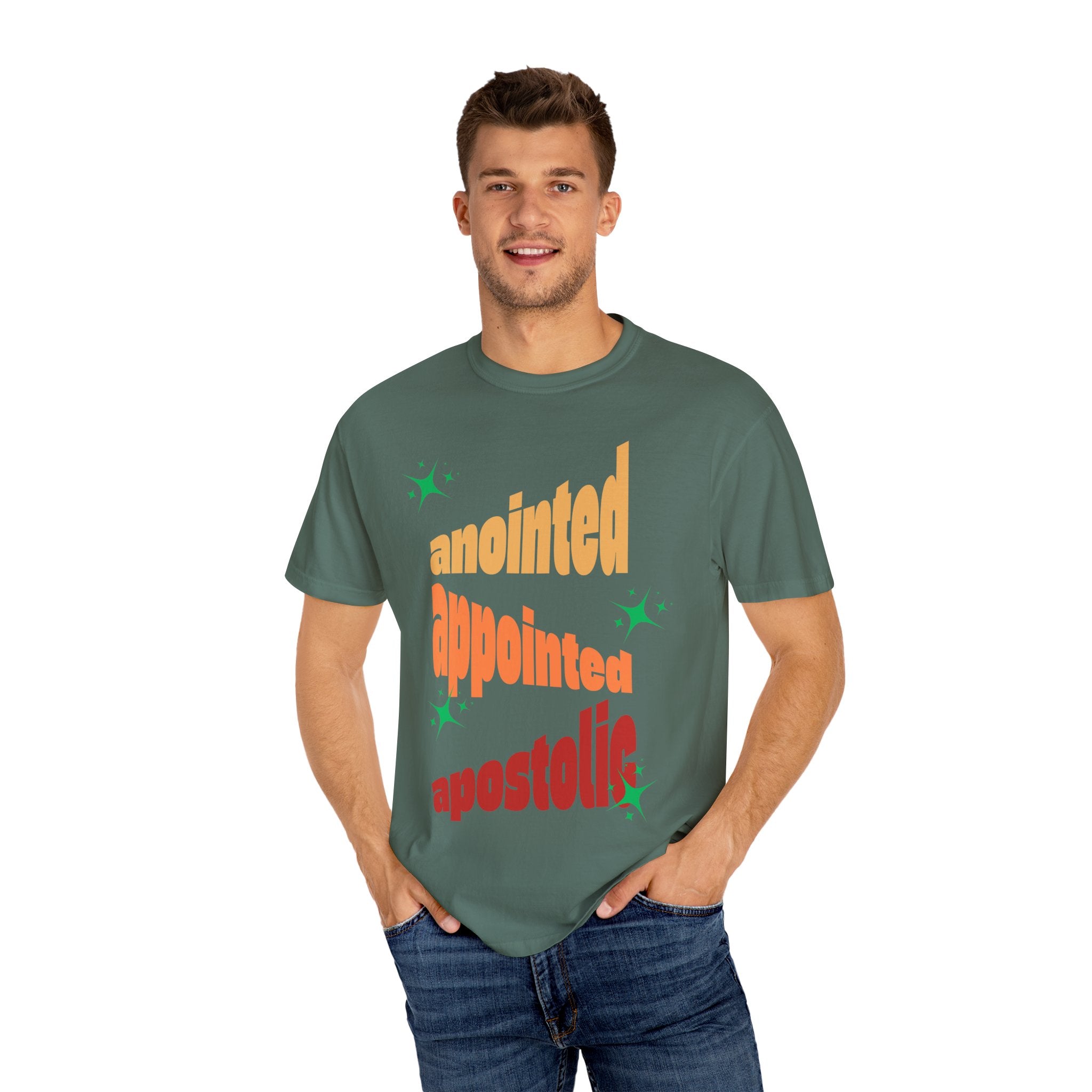 Anointed Unisex Garment-Dyed T-shirt, Christian Tshirts, Christian Merchandise, Gifts for Church, Gifts for Christmas, Gifts for Birthdays, Christian Apparel