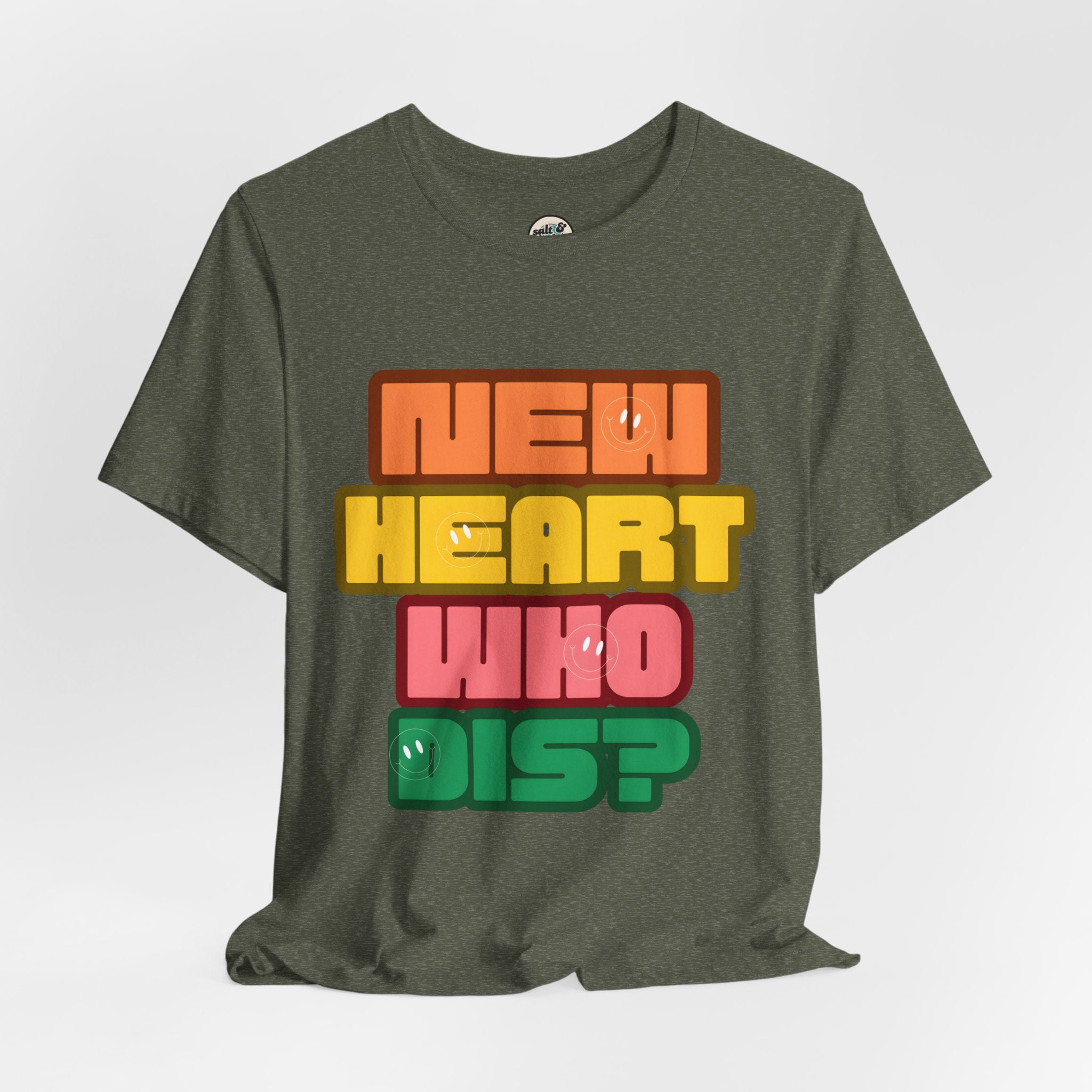 New Heart Tee, Perfect for Gift, Casual Wear, Christian Clothing, Gifts for Ministry, Christmas Gifts, Birthday Gifts, Gifts for Her, Gifts for Friends