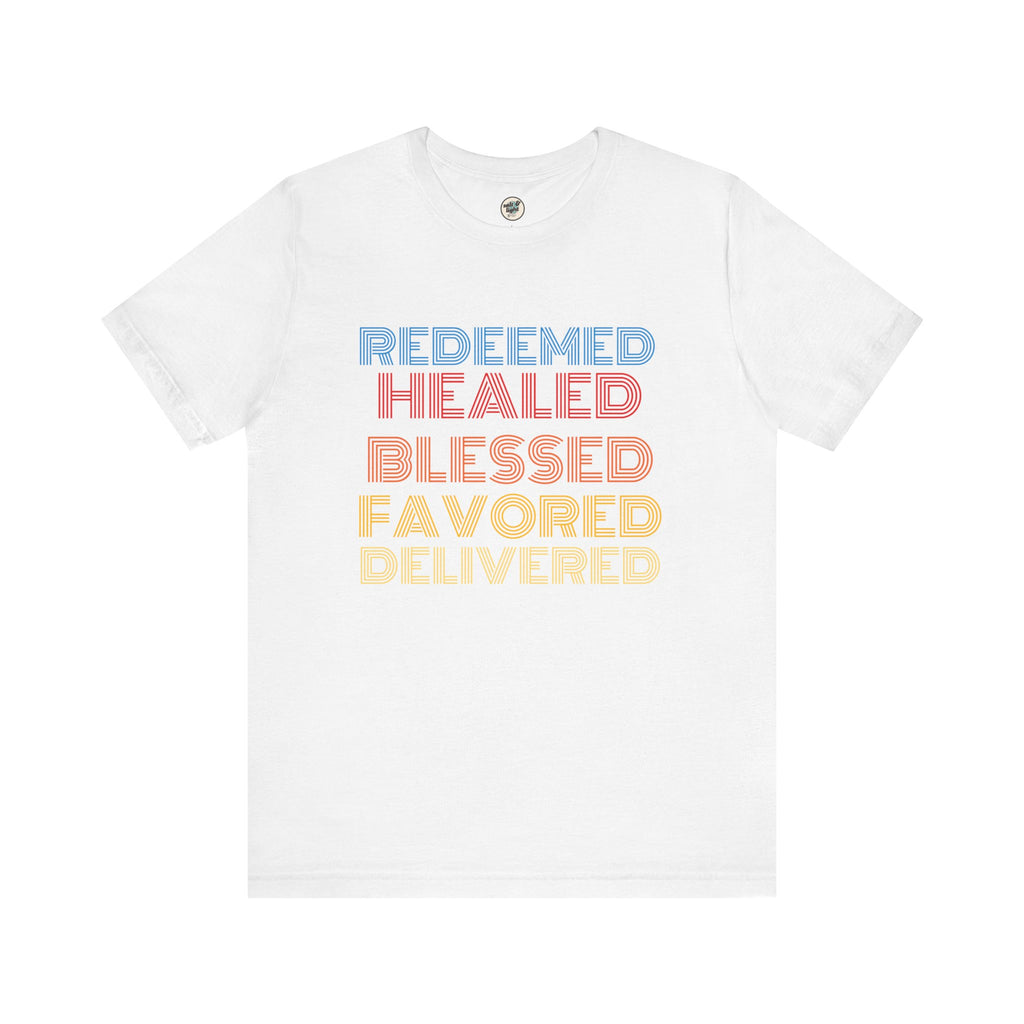 Redeemed Tee, Perfect for Gift, Casual Wear, Christian Clothing, Gifts for Ministry, Christmas Gifts, Birthday Gifts, Gifts for Her, Gifts for Friends