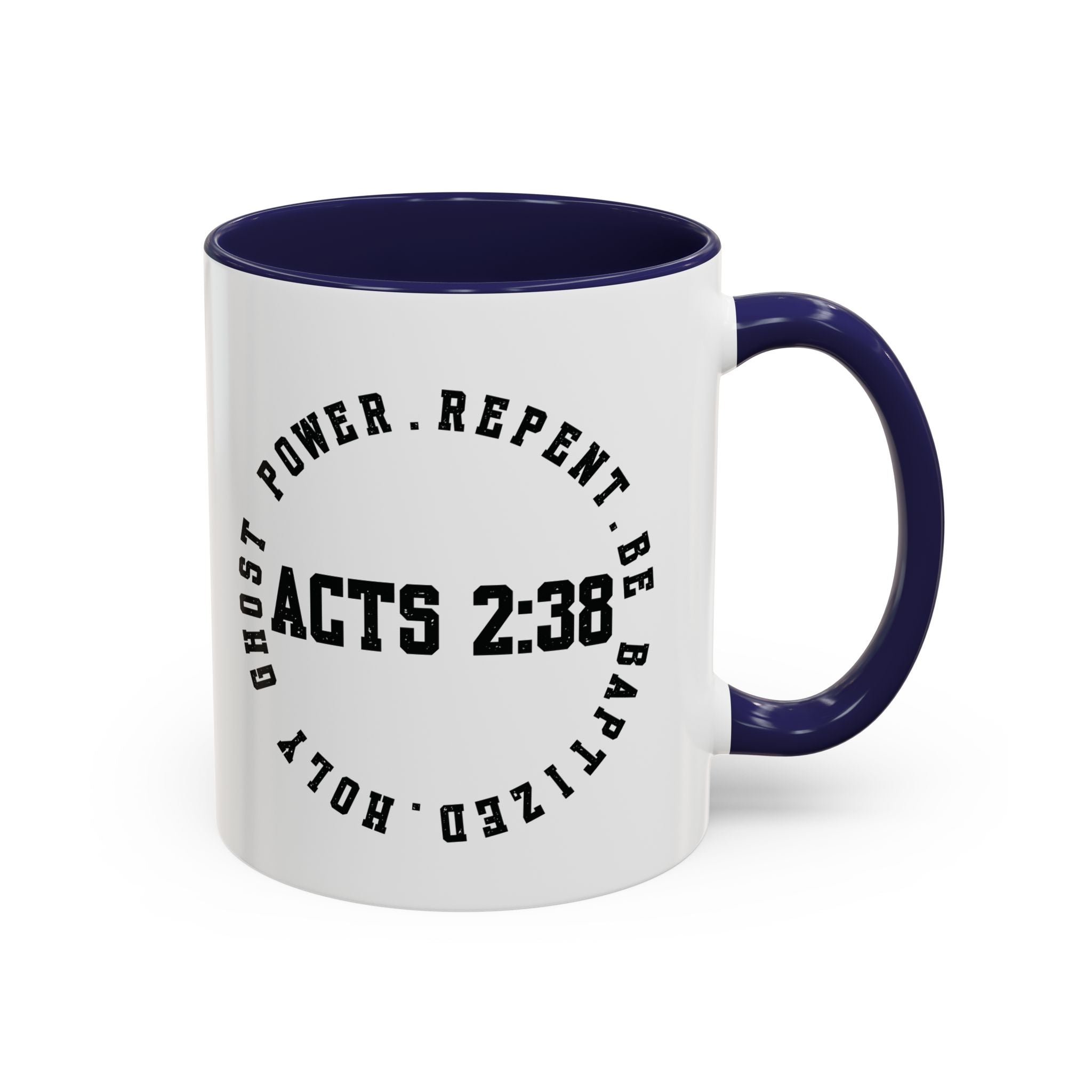 🔥 Acts 2:38 Circle Mug – Bold Faith, Multiple Colors Ceramic Coffee Mug (11, 15oz), Gifts for Church, Christmas Gifts, Birthday Gifts, Baptism Gifts, Gifts for Her, Gifts for Him, Gifts for Ministry
