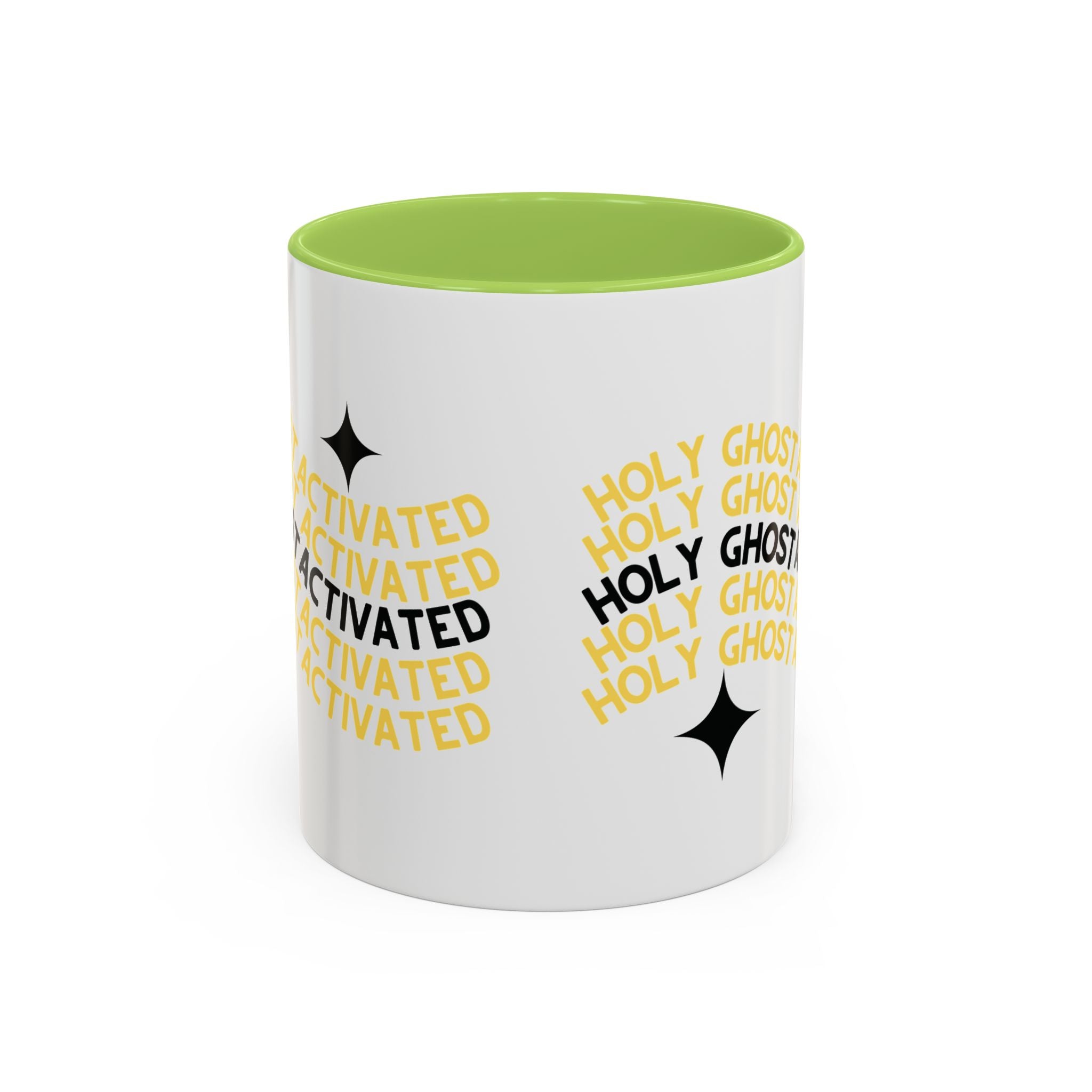 Holy Ghost Activated Mug – Bold Faith, Multiple Colors Ceramic Coffee Mug (11, 15oz), Gifts for Church, Christmas Gifts, Birthday Gifts, Baptism Gifts, Gifts for Her, Gifts for Him, Gifts for Ministry