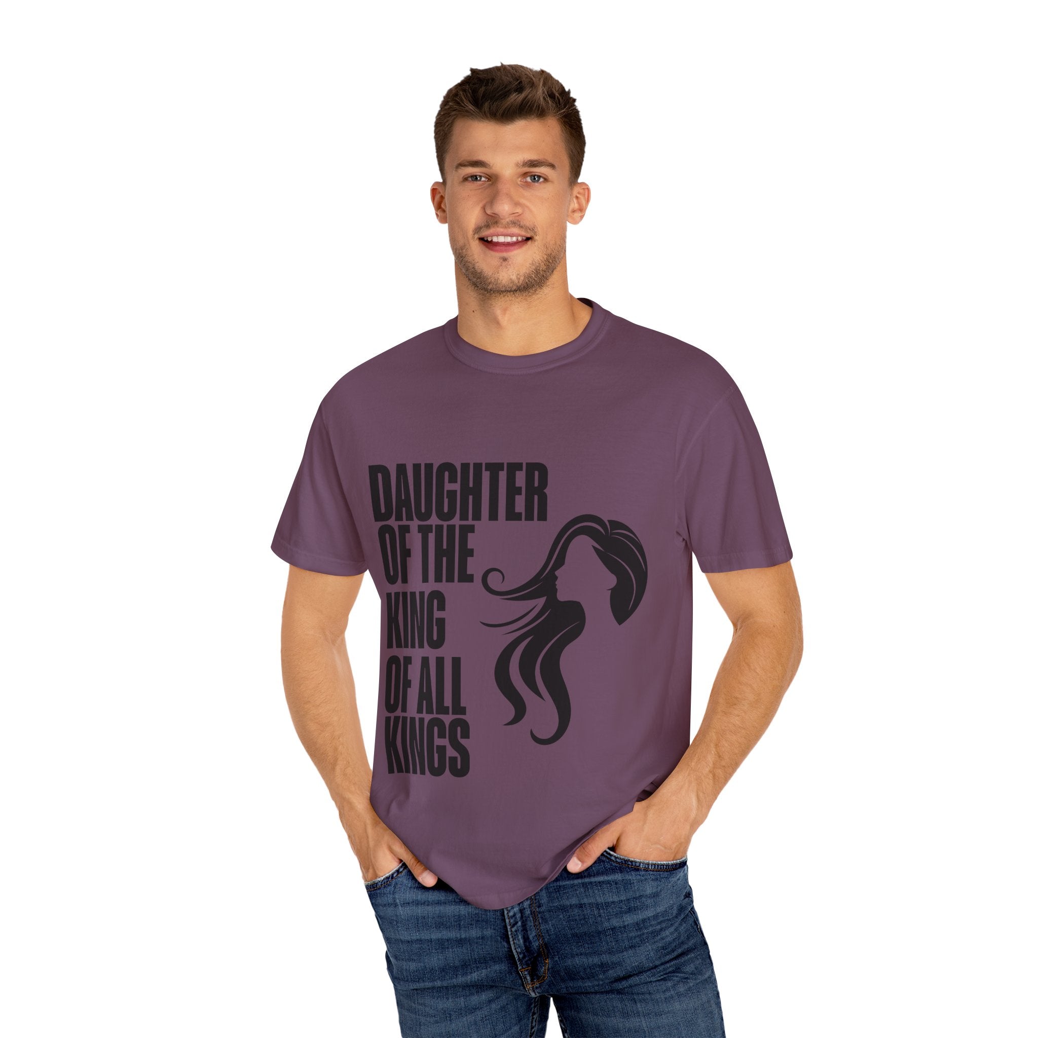 Daughter of the King Unisex Garment-Dyed T-shirt, Christian Tshirts, Christian Merchandise, Gifts for Church, Gifts for Christmas, Gifts for Birthdays, Christian Apparel