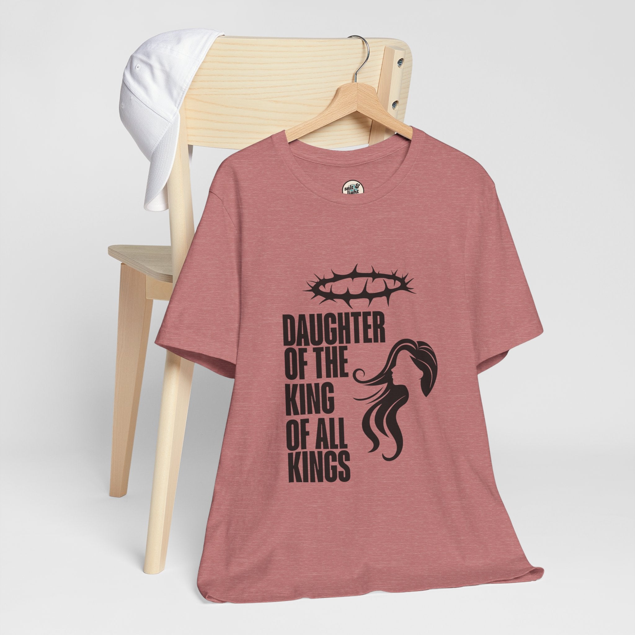 Daughter of the King Tee, Perfect for Gift, Casual Wear, Christian Clothing, Gifts for Ministry, Christmas Gifts, Birthday Gifts, Gifts for Her, Gifts for Friends