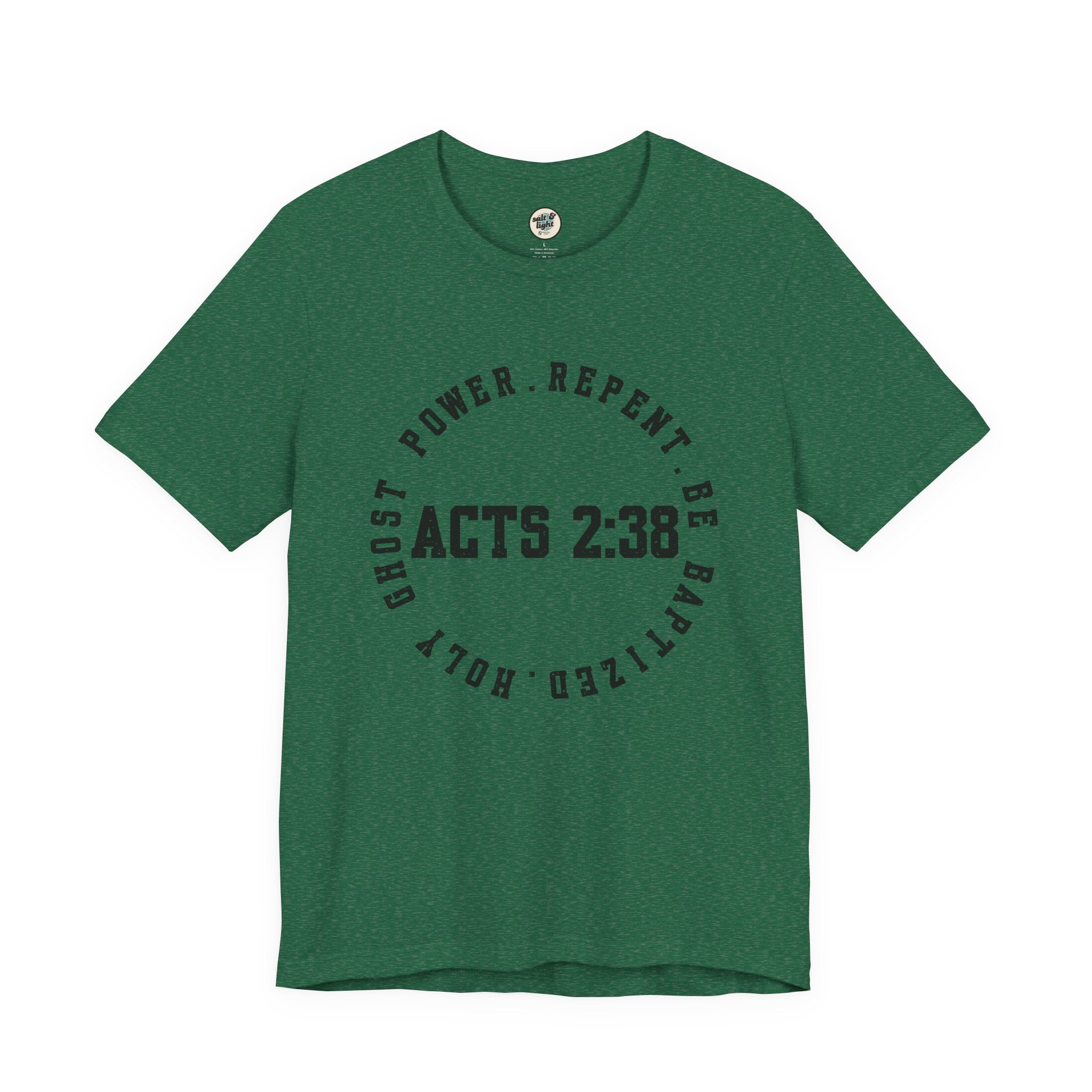 Acts 2:38 Tee, Perfect for Gift, Casual Wear, Christian Clothing, Gifts for Ministry, Christmas Gifts, Birthday Gifts, Gifts for Her, Gifts for Friends