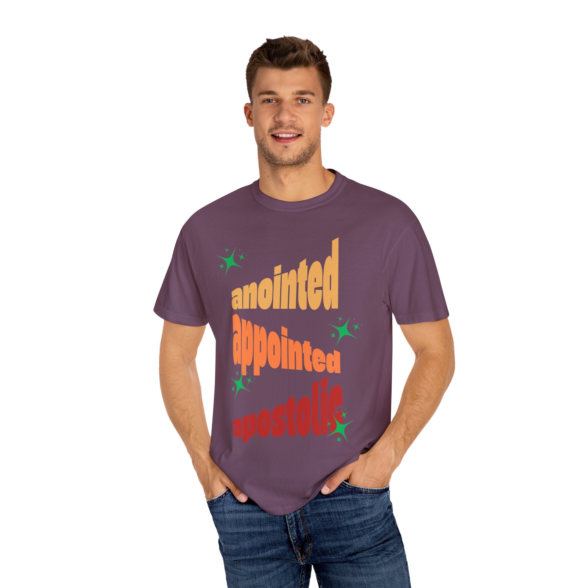 Anointed Unisex Garment-Dyed T-shirt, Christian Tshirts, Christian Merchandise, Gifts for Church, Gifts for Christmas, Gifts for Birthdays, Christian Apparel