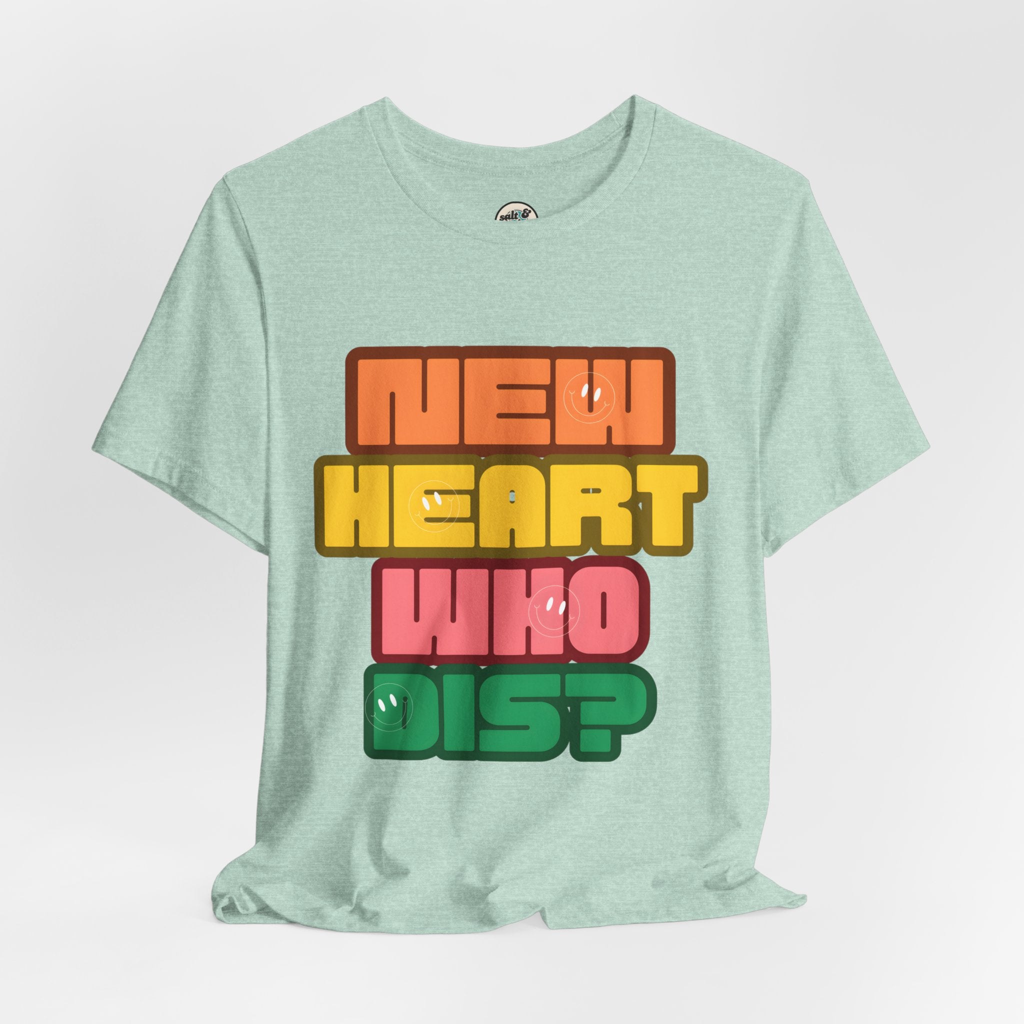 New Heart Tee, Perfect for Gift, Casual Wear, Christian Clothing, Gifts for Ministry, Christmas Gifts, Birthday Gifts, Gifts for Her, Gifts for Friends