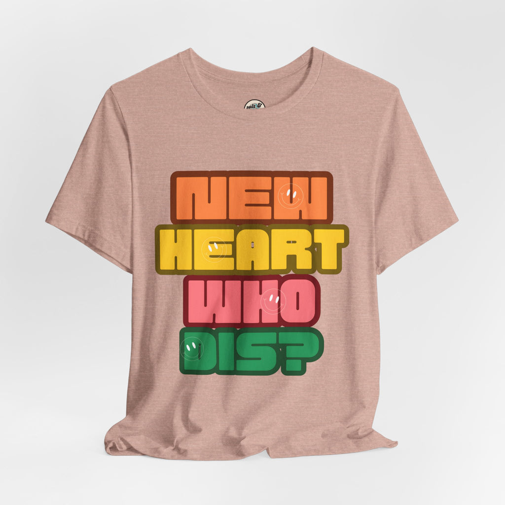 New Heart Tee, Perfect for Gift, Casual Wear, Christian Clothing, Gifts for Ministry, Christmas Gifts, Birthday Gifts, Gifts for Her, Gifts for Friends