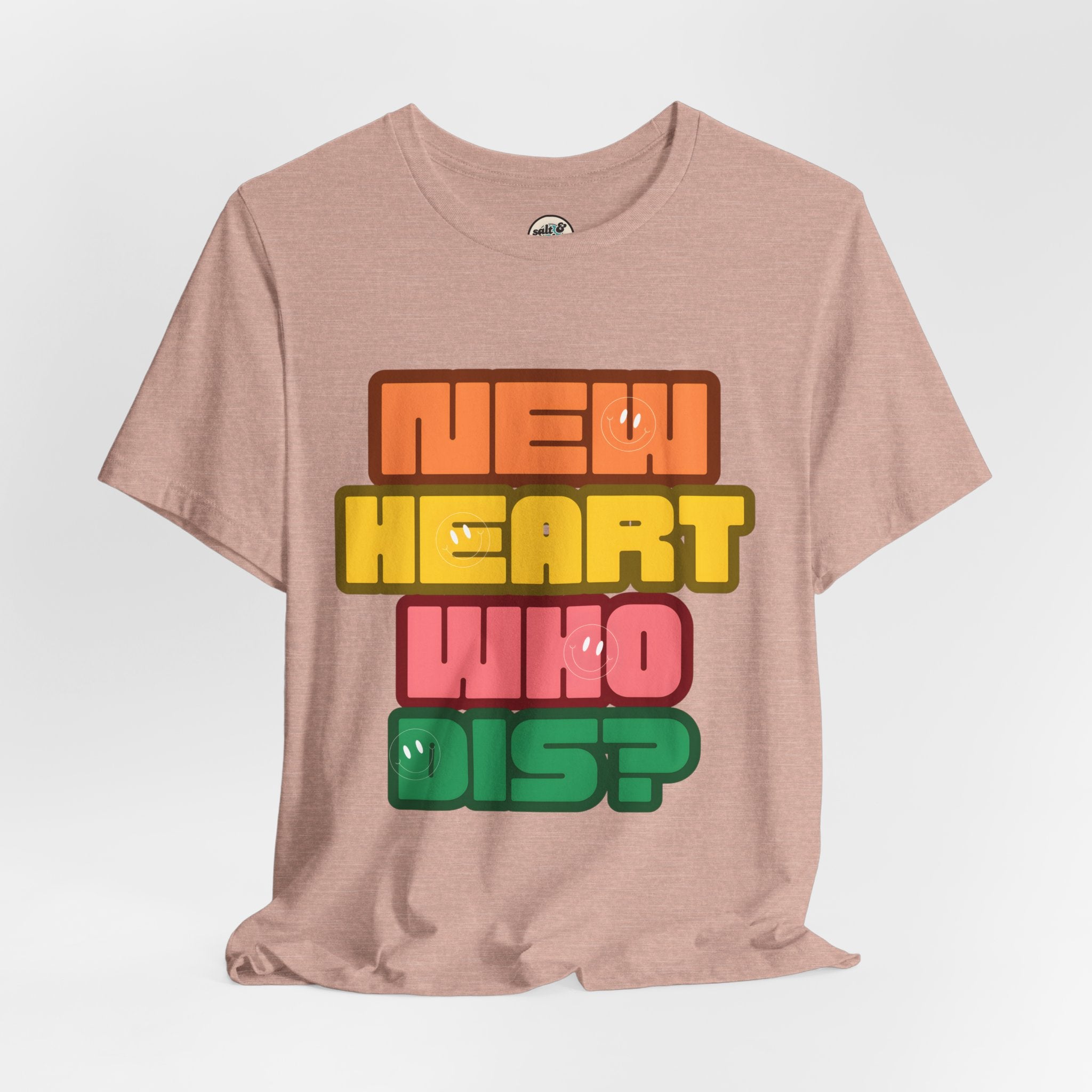 New Heart Tee, Perfect for Gift, Casual Wear, Christian Clothing, Gifts for Ministry, Christmas Gifts, Birthday Gifts, Gifts for Her, Gifts for Friends