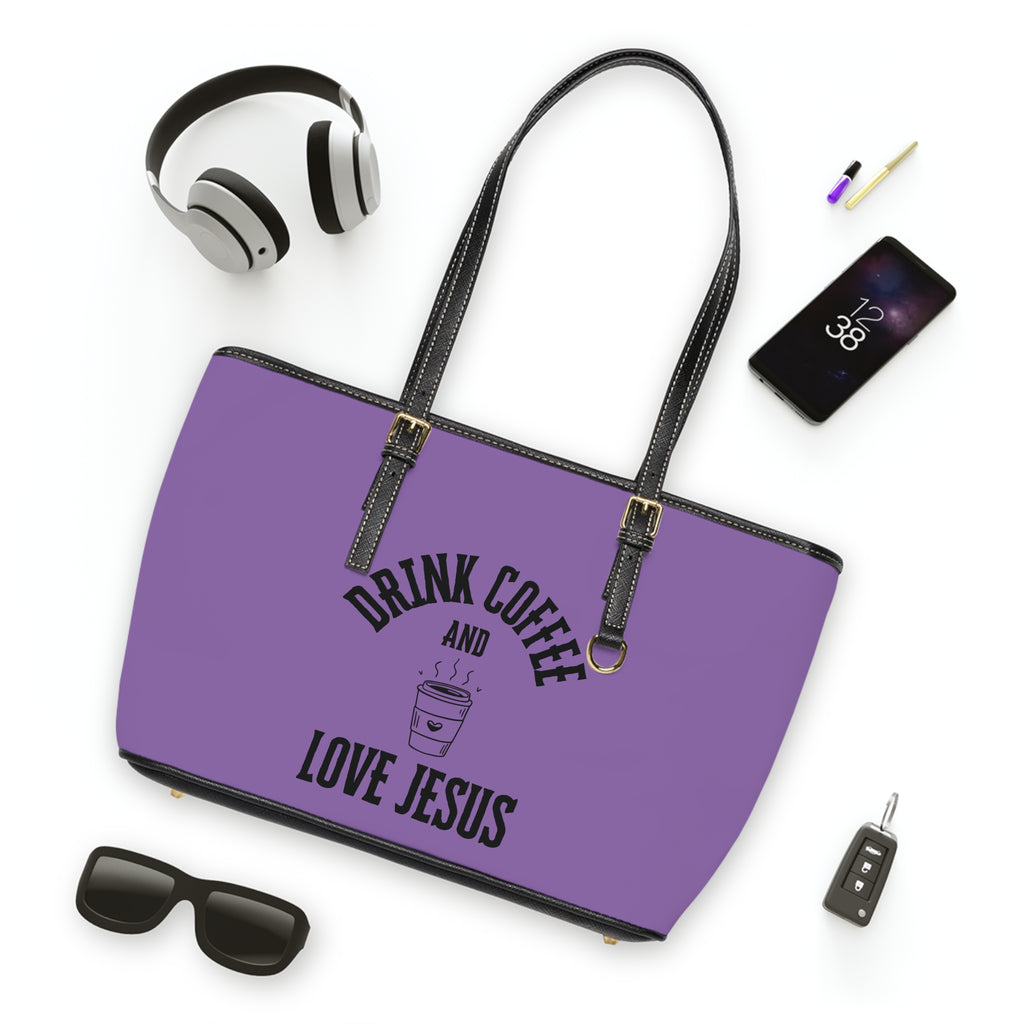 Coffee & Christ Handbag - PU Leather Shoulder Bag