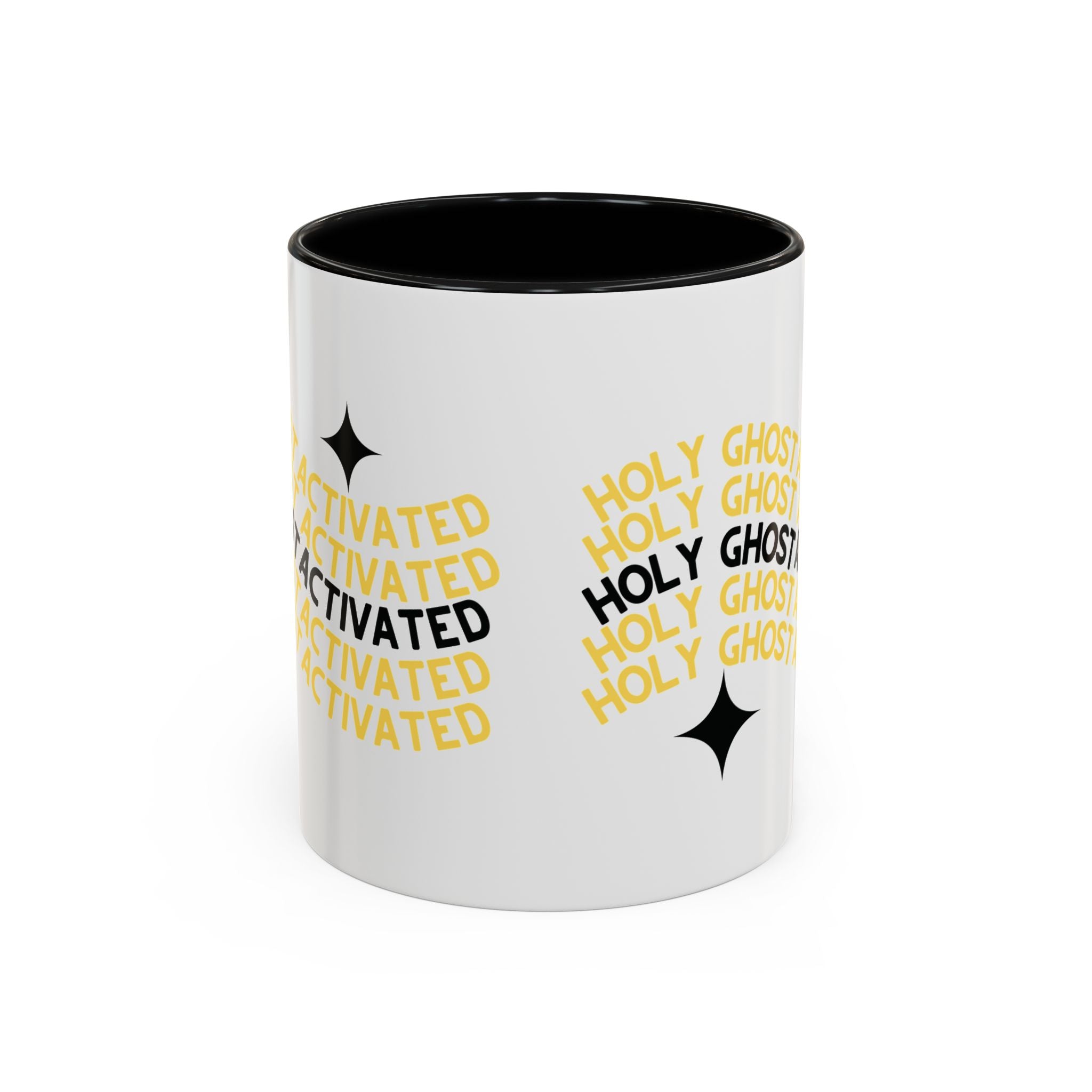 Holy Ghost Activated Mug – Bold Faith, Multiple Colors Ceramic Coffee Mug (11, 15oz), Gifts for Church, Christmas Gifts, Birthday Gifts, Baptism Gifts, Gifts for Her, Gifts for Him, Gifts for Ministry