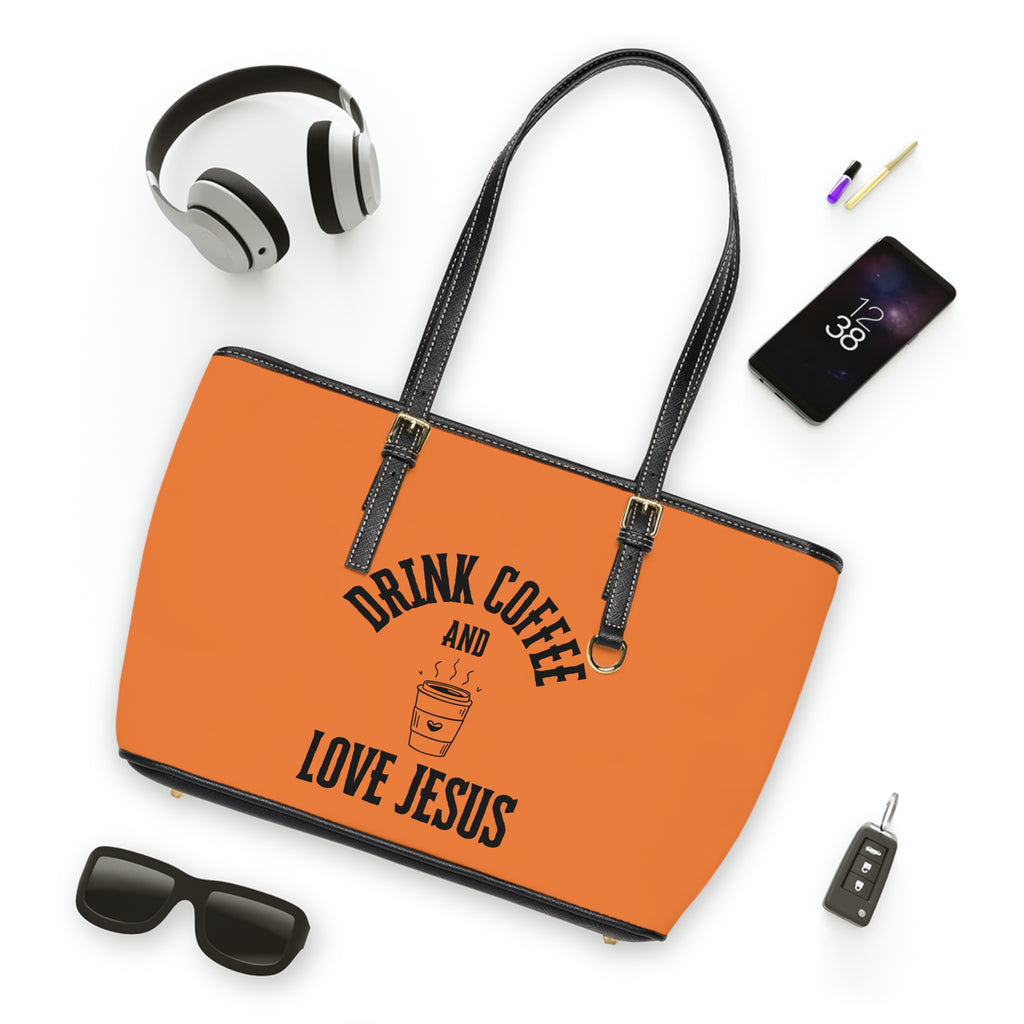 Coffee & Christ Handbag - PU Leather Shoulder Bag