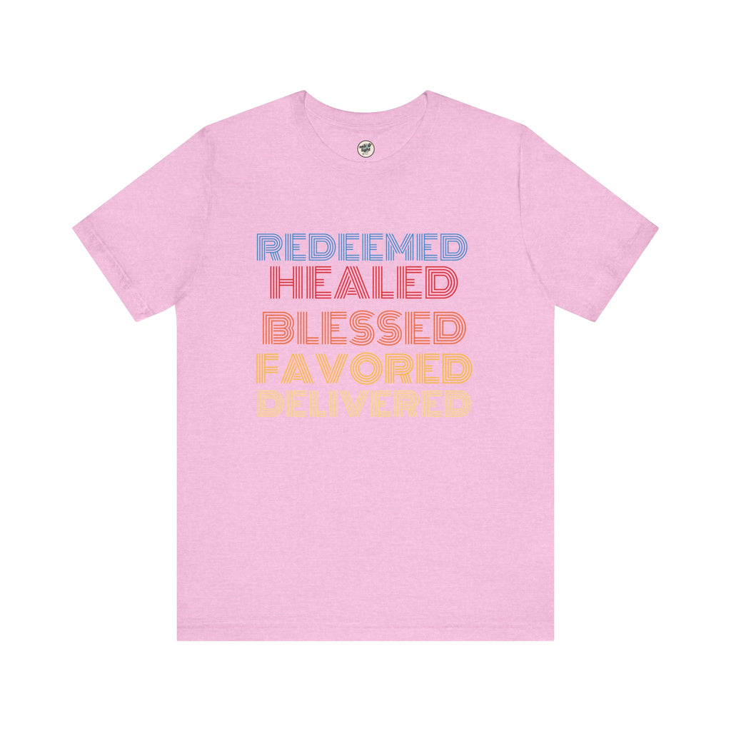 Redeemed Tee, Perfect for Gift, Casual Wear, Christian Clothing, Gifts for Ministry, Christmas Gifts, Birthday Gifts, Gifts for Her, Gifts for Friends