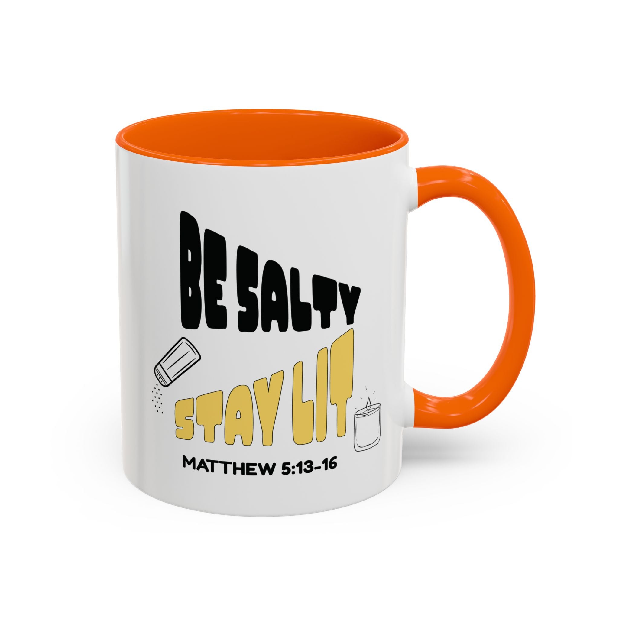 🔥 Be Salty Stay Lit Mug – Matthew 5:13–16 Edition – Retro Faith Edition, (11oz, 15oz) Christian Gifts, Christmas Gifts, Birthday Gifts, Gifts for Her, Gifts for Him, Gifts for Ministry, Retro Coffee Mugs