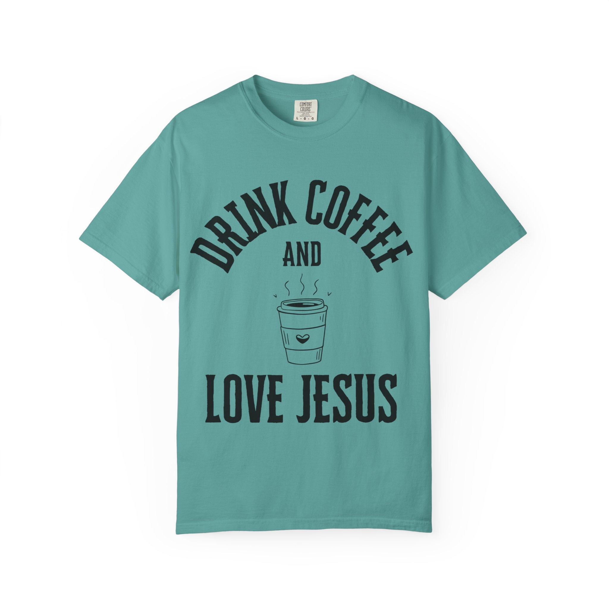 Love Jesus Unisex Garment-Dyed T-shirt, Christian Tshirts, Christian Merchandise, Gifts for Church, Gifts for Christmas, Gifts for Birthdays, Christian Apparel