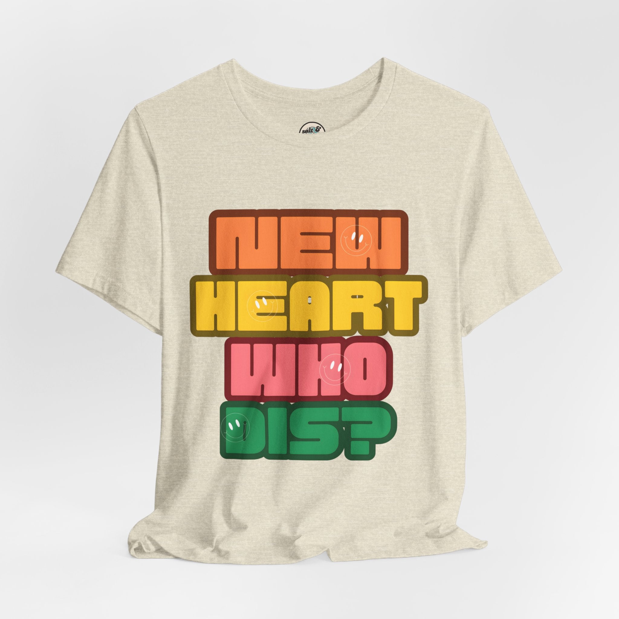 New Heart Tee, Perfect for Gift, Casual Wear, Christian Clothing, Gifts for Ministry, Christmas Gifts, Birthday Gifts, Gifts for Her, Gifts for Friends