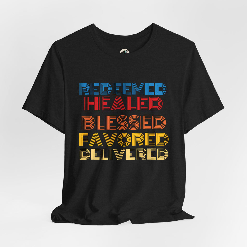 Redeemed Tee, Perfect for Gift, Casual Wear, Christian Clothing, Gifts for Ministry, Christmas Gifts, Birthday Gifts, Gifts for Her, Gifts for Friends