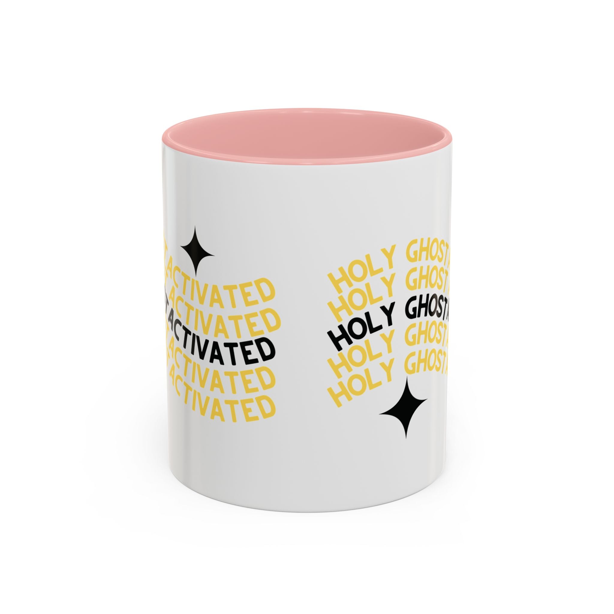 Holy Ghost Activated Mug – Bold Faith, Multiple Colors Ceramic Coffee Mug (11, 15oz), Gifts for Church, Christmas Gifts, Birthday Gifts, Baptism Gifts, Gifts for Her, Gifts for Him, Gifts for Ministry