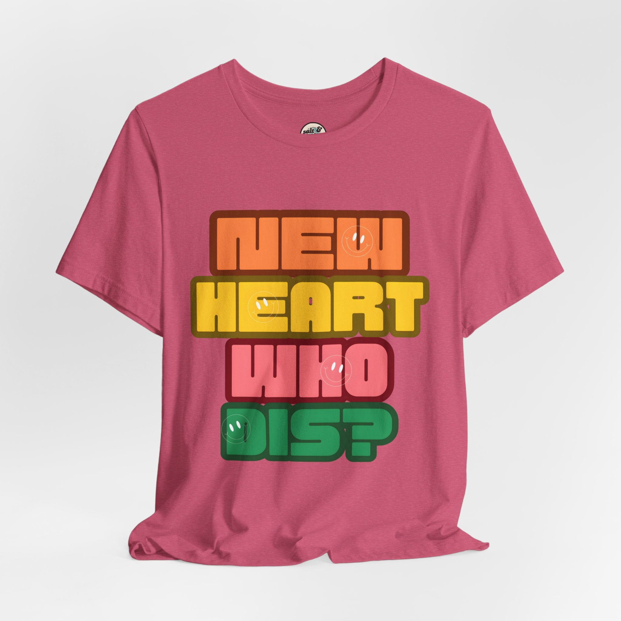New Heart Tee, Perfect for Gift, Casual Wear, Christian Clothing, Gifts for Ministry, Christmas Gifts, Birthday Gifts, Gifts for Her, Gifts for Friends