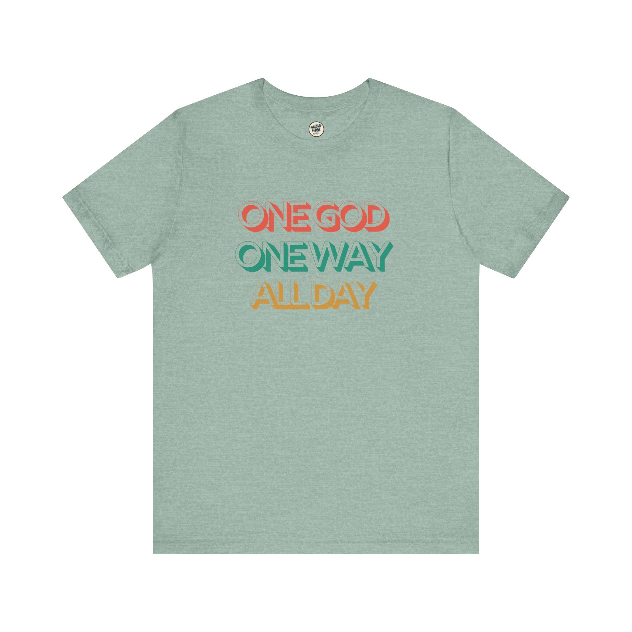 One God One Way Tee, Perfect for Gift, Casual Wear, Christian Clothing, Gifts for Ministry, Christmas Gifts, Birthday Gifts, Gifts for Her, Gifts for Friends