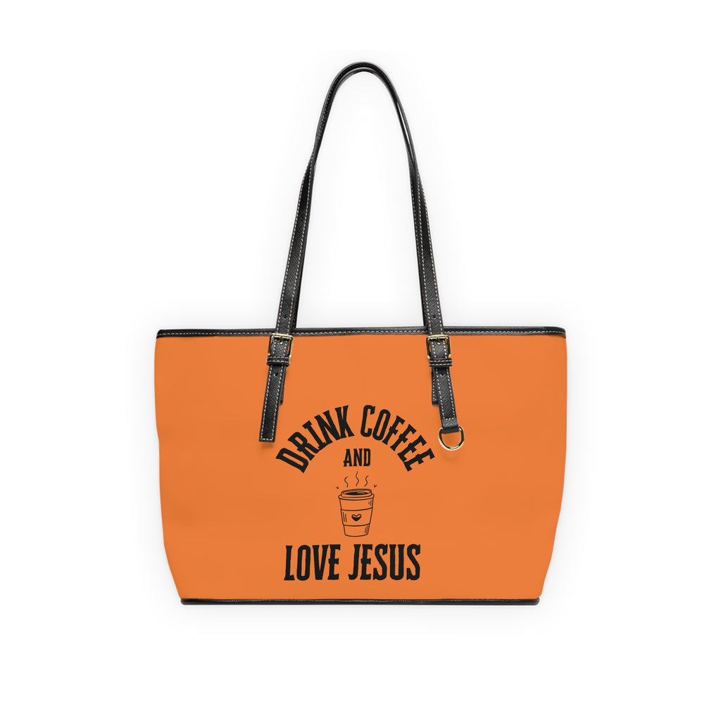 Coffee & Christ Handbag - PU Leather Shoulder Bag