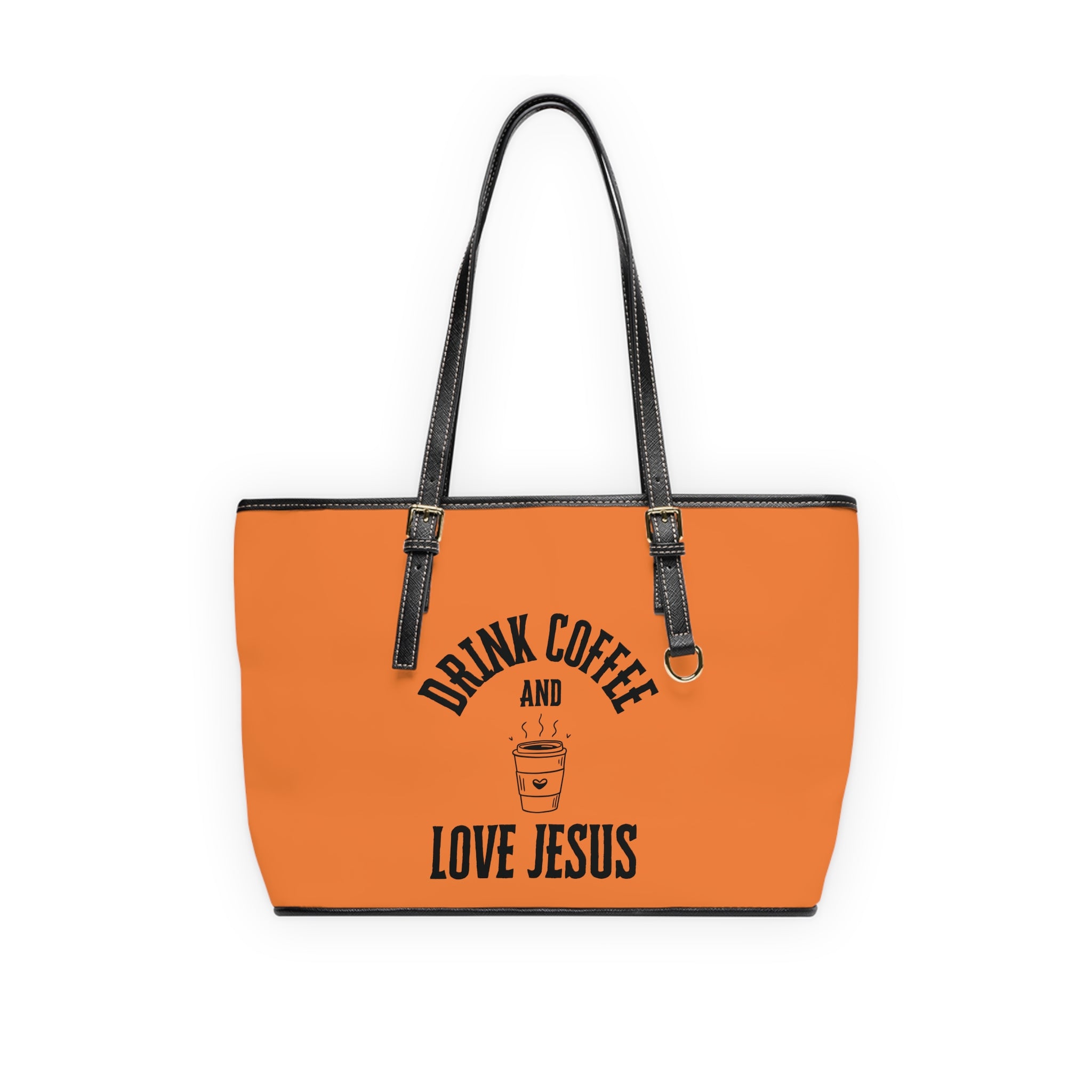 Coffee & Christ Handbag - PU Leather Shoulder Bag
