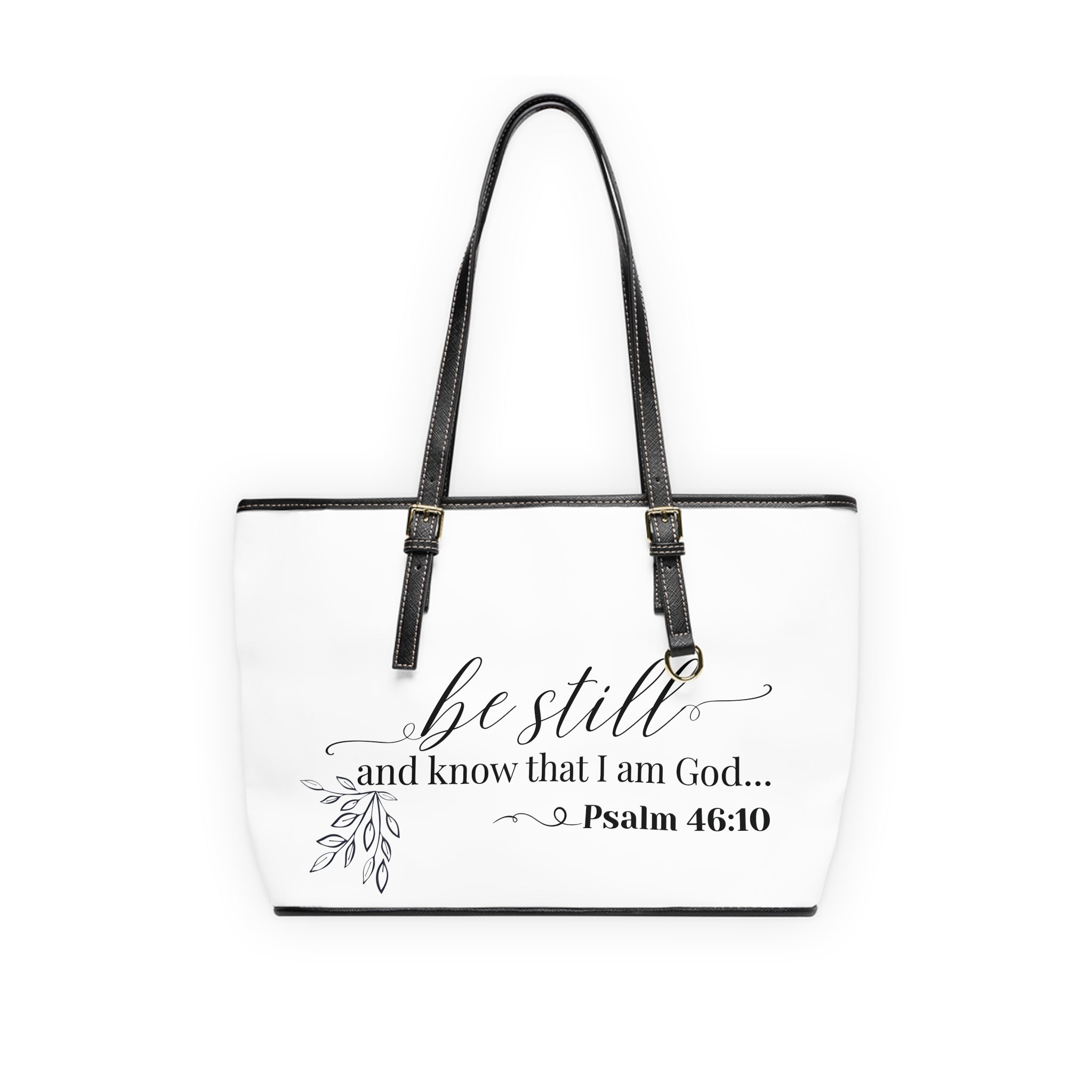 Stillness & Strength Handbag -  PU Leather Shoulder Bag