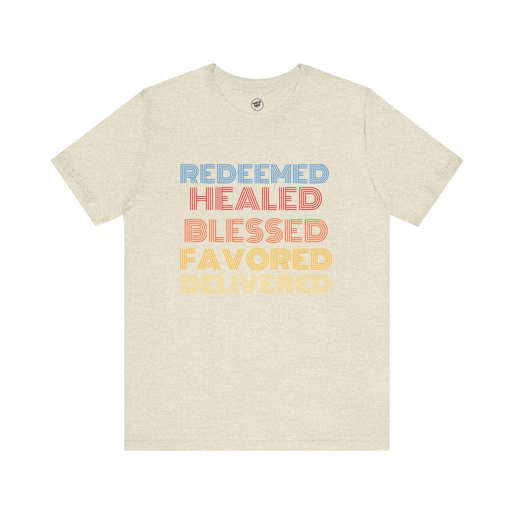 Redeemed Tee, Perfect for Gift, Casual Wear, Christian Clothing, Gifts for Ministry, Christmas Gifts, Birthday Gifts, Gifts for Her, Gifts for Friends