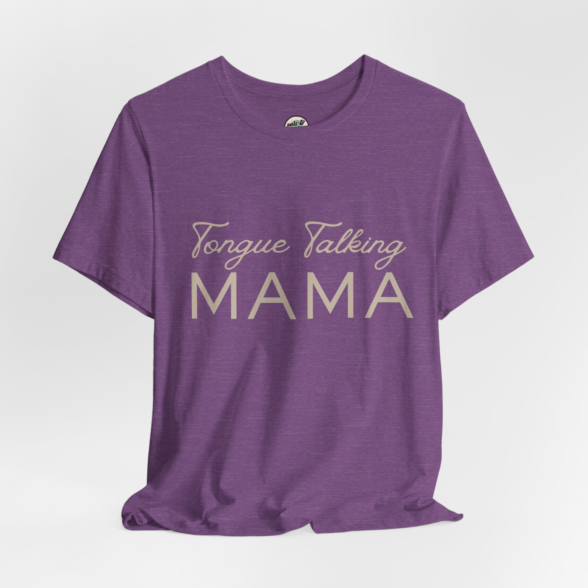 Tongue Talking Mama Tee - Dark Colors, Perfect for Gift, Casual Wear, Christian Clothing, Gifts for Ministry, Christmas Gifts, Birthday Gifts, Gifts for Her, Gifts for Friends