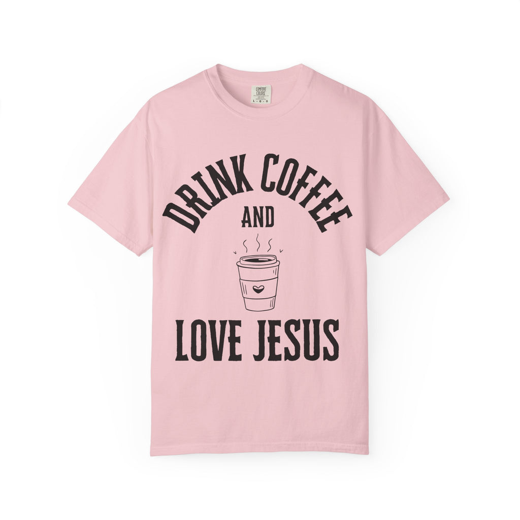 Love Jesus Unisex Garment-Dyed T-shirt, Christian Tshirts, Christian Merchandise, Gifts for Church, Gifts for Christmas, Gifts for Birthdays, Christian Apparel