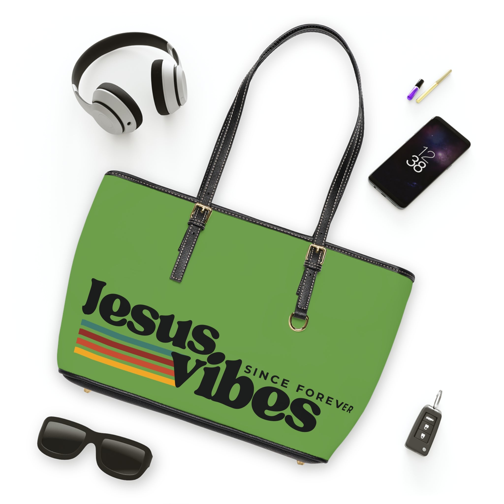 Jesus Vibes Handbag -  PU Leather Shoulder Bag