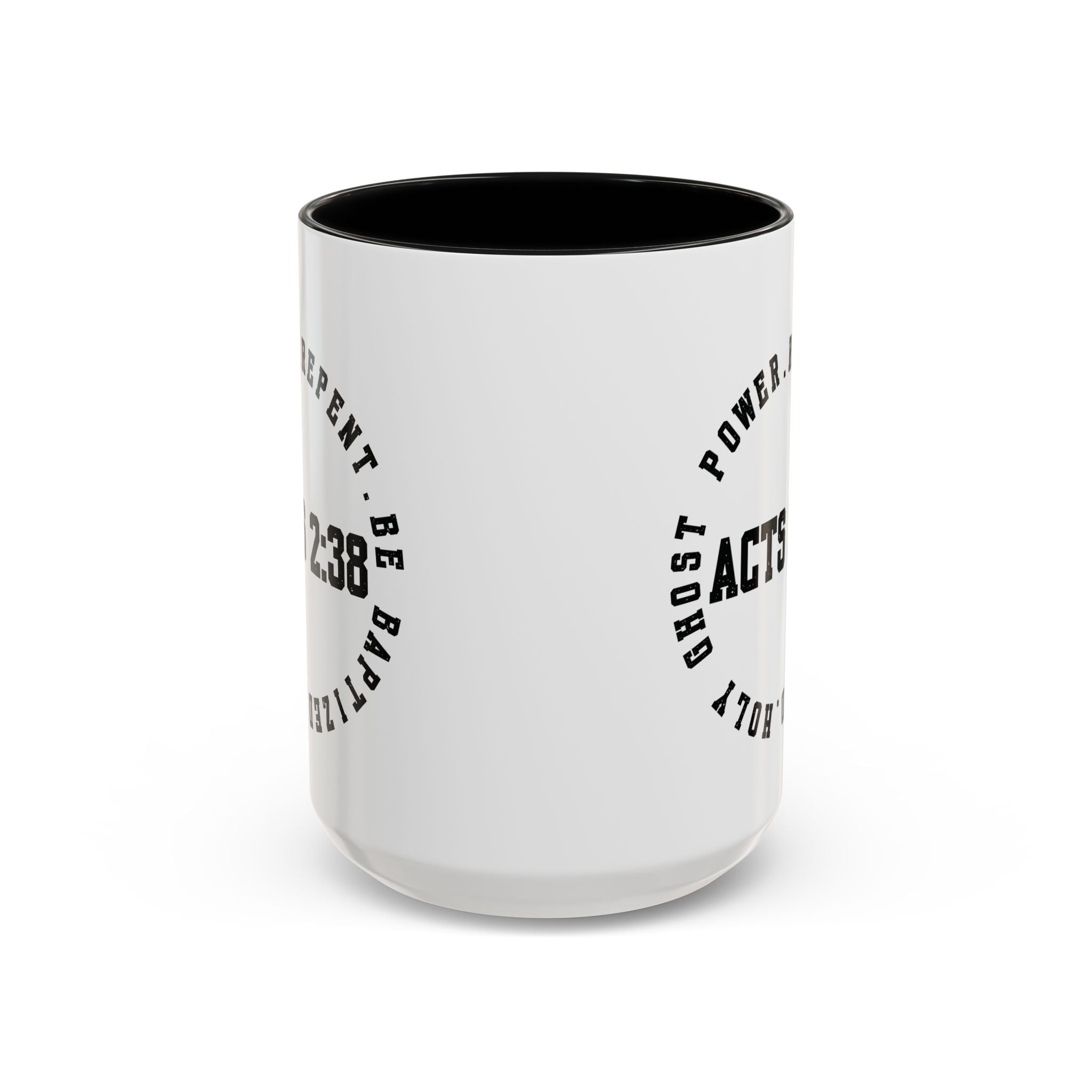 🔥 Acts 2:38 Circle Mug – Bold Faith, Multiple Colors Ceramic Coffee Mug (11, 15oz), Gifts for Church, Christmas Gifts, Birthday Gifts, Baptism Gifts, Gifts for Her, Gifts for Him, Gifts for Ministry