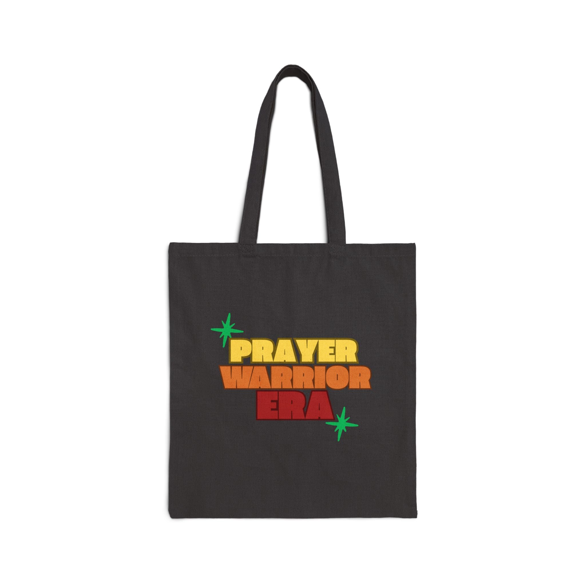 Prayer Warrior Cotton Canvas Tote Bag, Eco-Friendly Grocery Bag, Reusable Shopping Tote, Gift for Christians, Bible Study Accessory