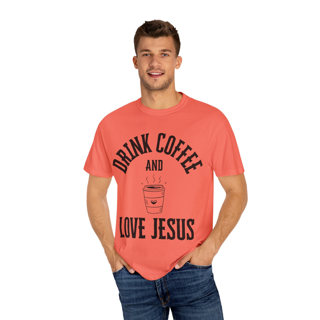 Love Jesus Unisex Garment-Dyed T-shirt, Christian Tshirts, Christian Merchandise, Gifts for Church, Gifts for Christmas, Gifts for Birthdays, Christian Apparel