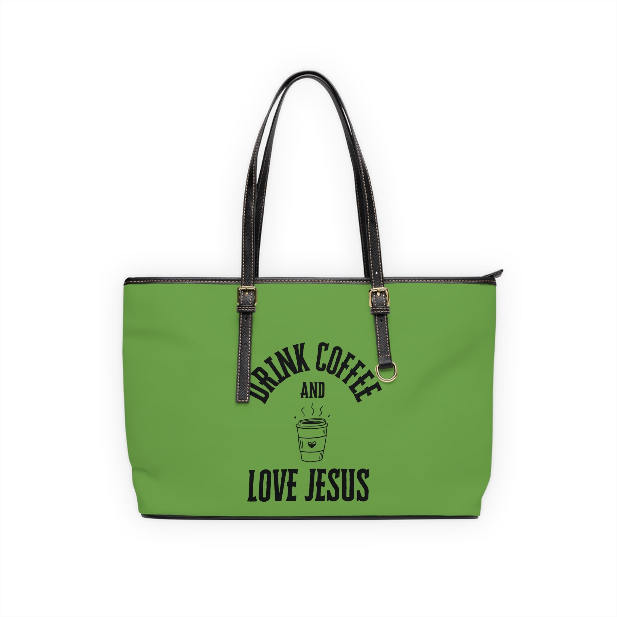 Coffee & Christ Handbag - PU Leather Shoulder Bag