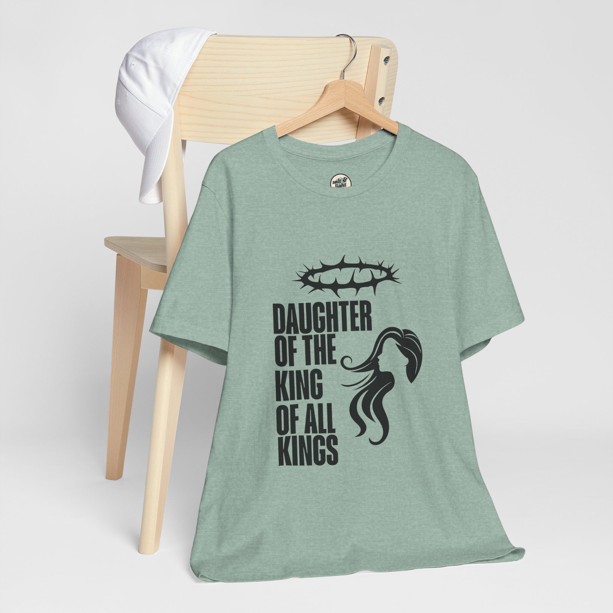 Daughter of the King Tee, Perfect for Gift, Casual Wear, Christian Clothing, Gifts for Ministry, Christmas Gifts, Birthday Gifts, Gifts for Her, Gifts for Friends