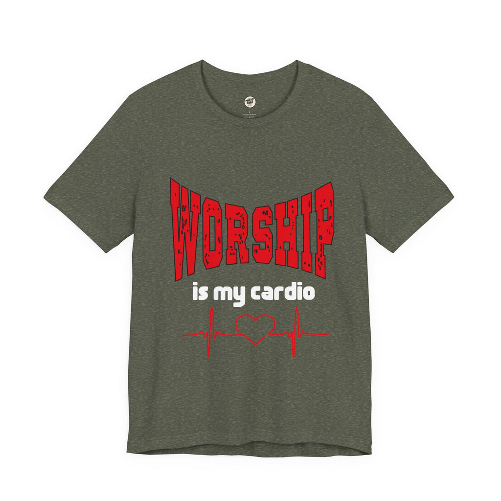 Worship is My Cardio T shirt, Perfect for Gift, Casual Wear, Christian Clothing, Gifts for Ministry, Christmas Gifts, Birthday Gifts, Gifts for Her, Gifts for Friends