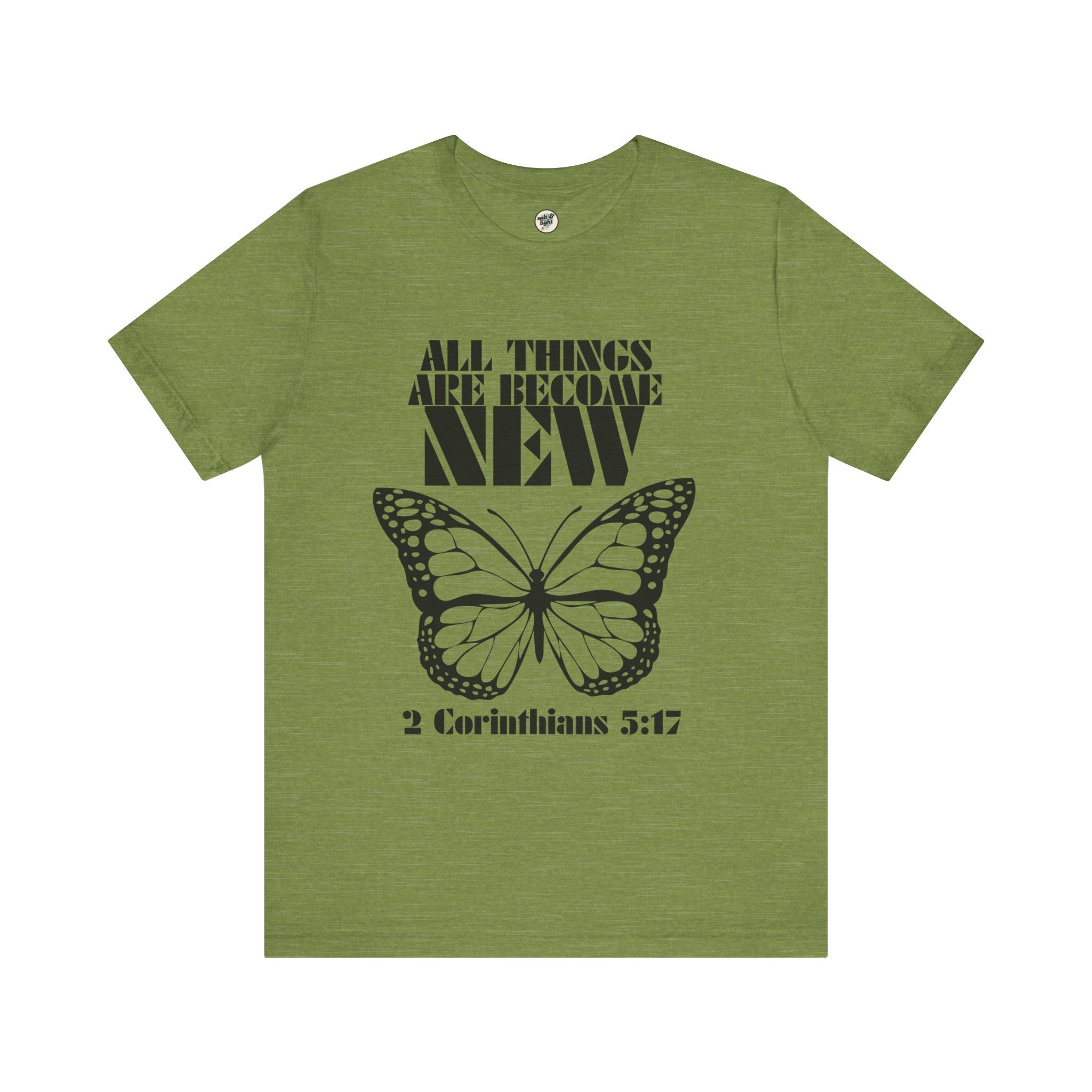 All Things New Butterfly Tee | Perfect for Gift, Casual Wear, Christian Clothing, Gifts for Ministry, Christmas Gifts, Birthday Gifts, Gifts for Her, Gifts for Friends