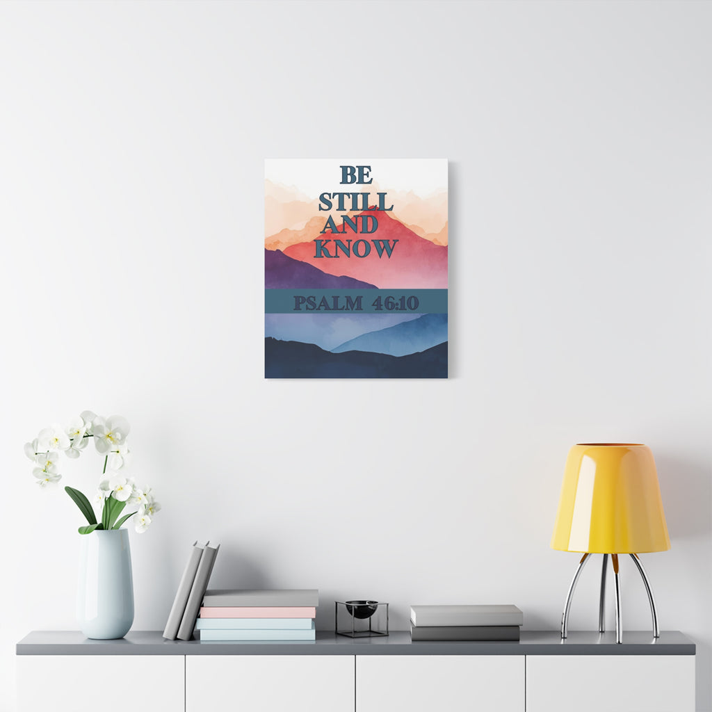 🌄 Be Still and Know Wall Art – Psalm 46:10 Mountain Sunrise Edition Christian Wall Art, Christian Gifts, Gifts for the Home, Birthday Gifts, Christmas Gifts