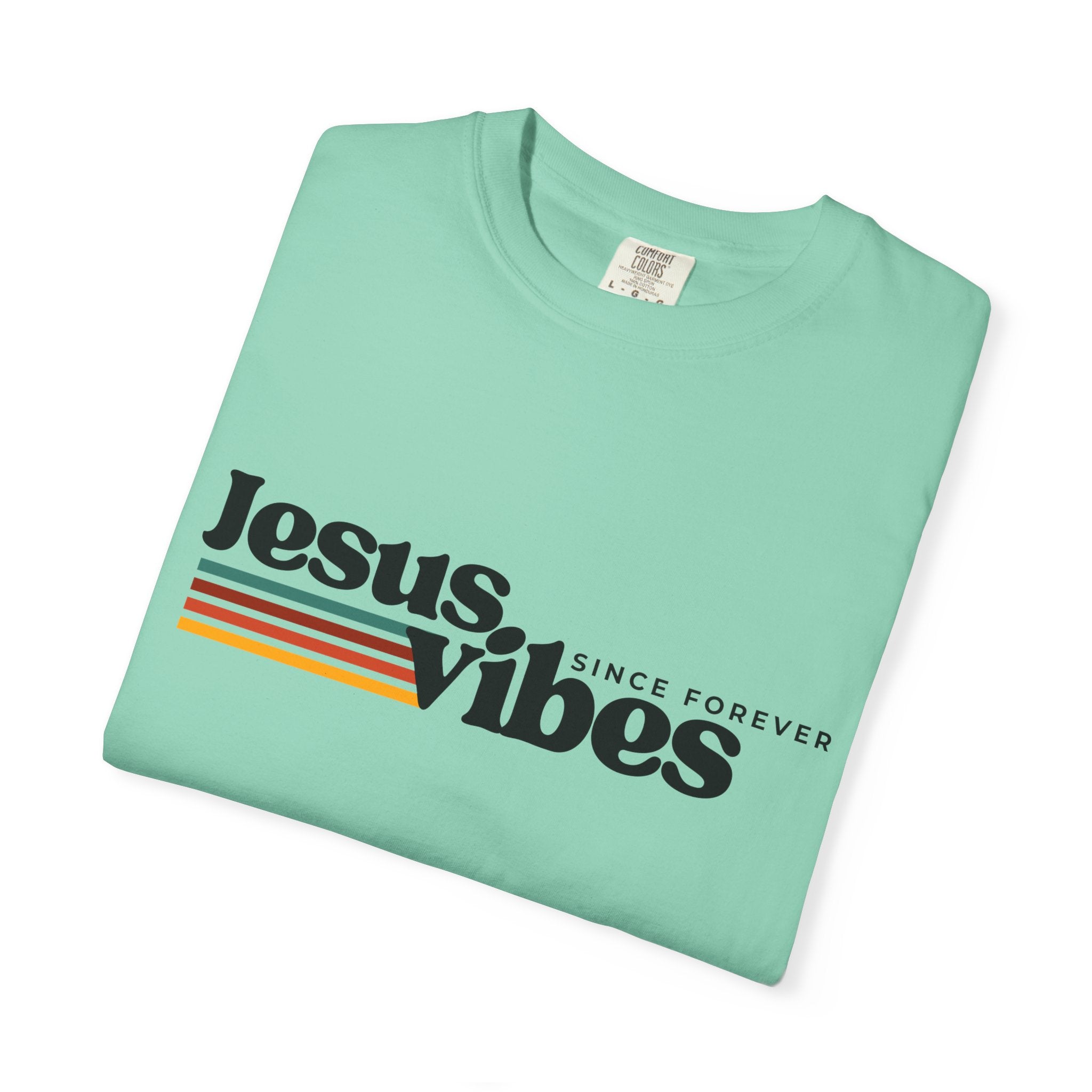 Jesus Vibes Unisex Garment-Dyed T-shirt, Christian Tshirts, Christian Merchandise, Gifts for Church, Gifts for Christmas, Gifts for Birthdays, Christian Apparel