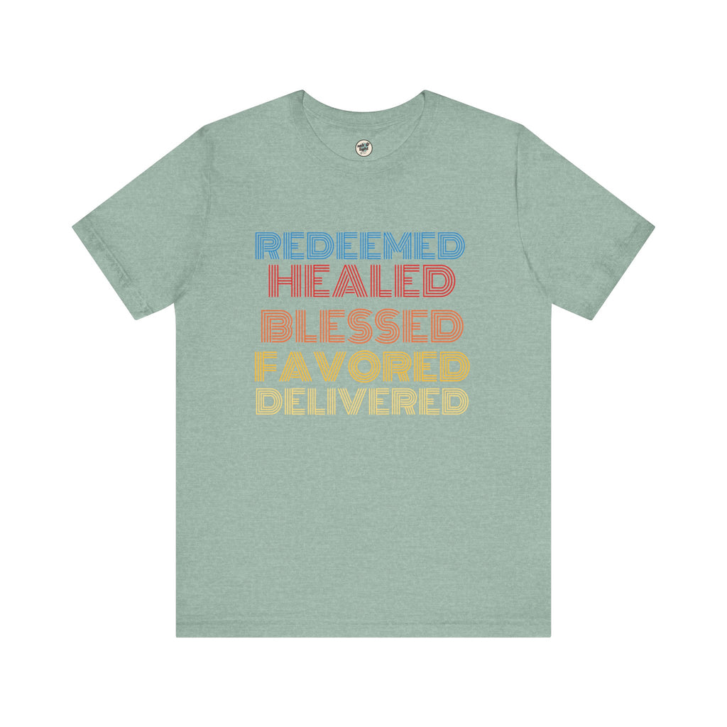 Redeemed Tee, Perfect for Gift, Casual Wear, Christian Clothing, Gifts for Ministry, Christmas Gifts, Birthday Gifts, Gifts for Her, Gifts for Friends
