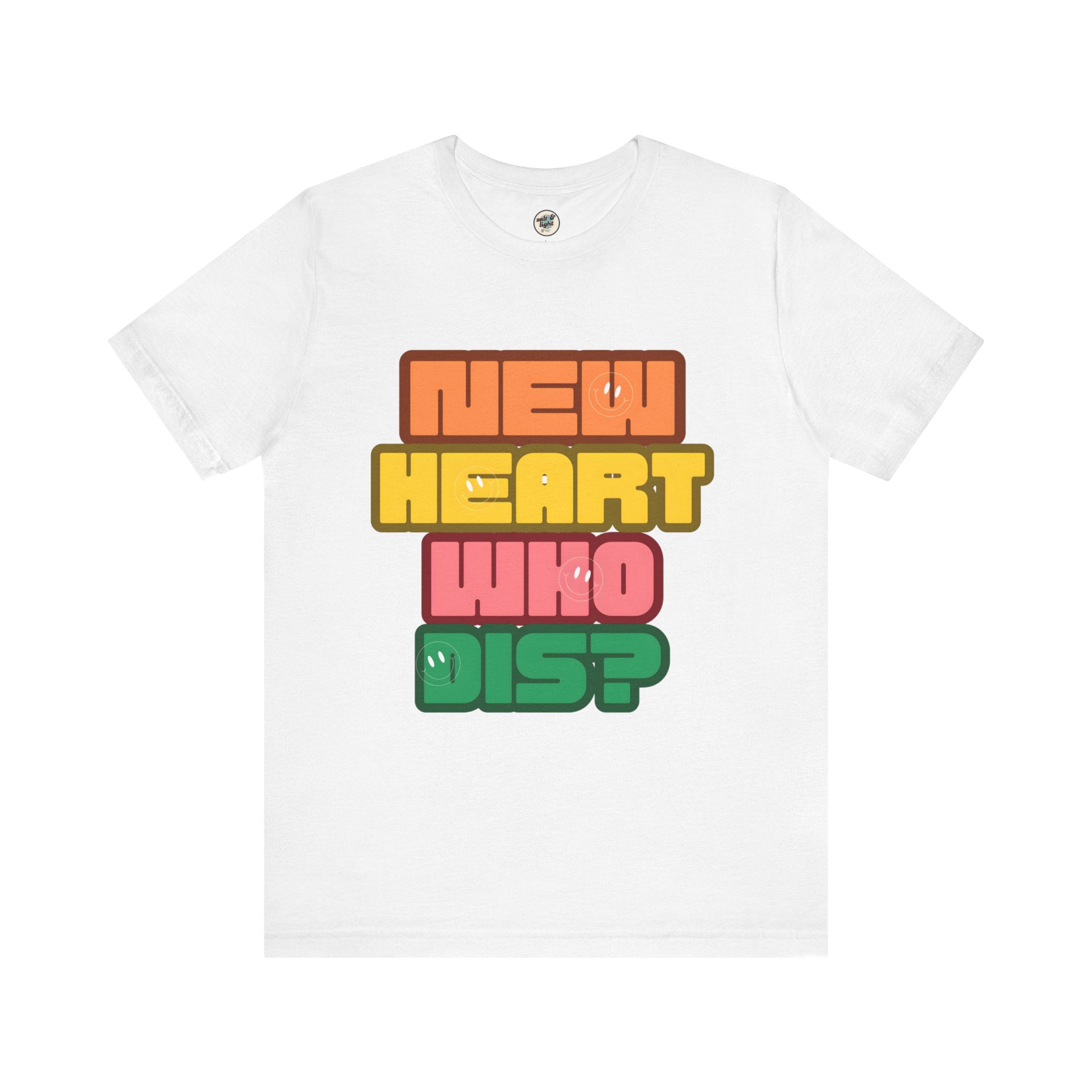 New Heart Tee, Perfect for Gift, Casual Wear, Christian Clothing, Gifts for Ministry, Christmas Gifts, Birthday Gifts, Gifts for Her, Gifts for Friends