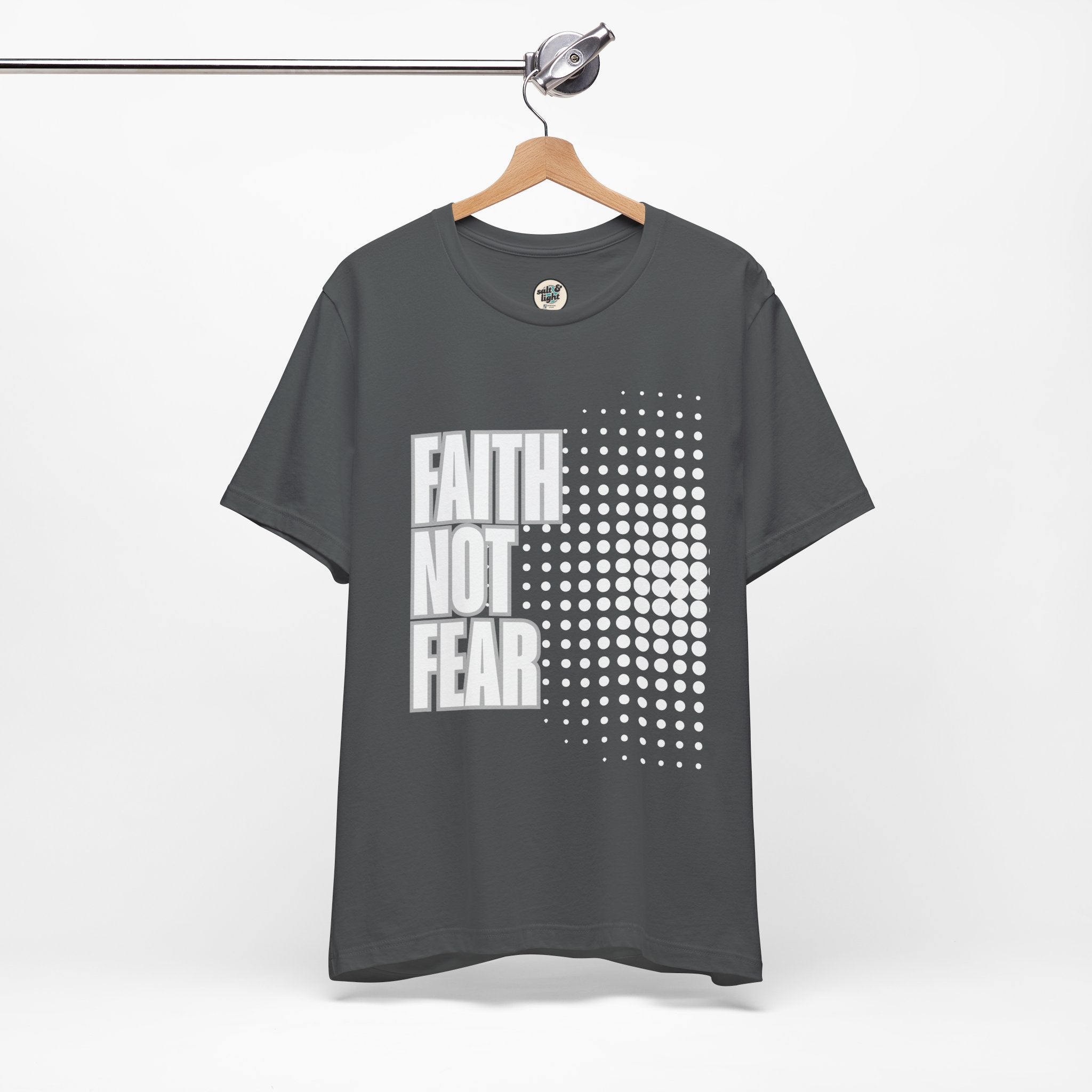 Faith Not Fear Tee - Dark Colors, Perfect for Gift, Casual Wear, Christian Clothing, Gifts for Ministry, Christmas Gifts, Birthday Gifts, Gifts for Her, Gifts for Friends