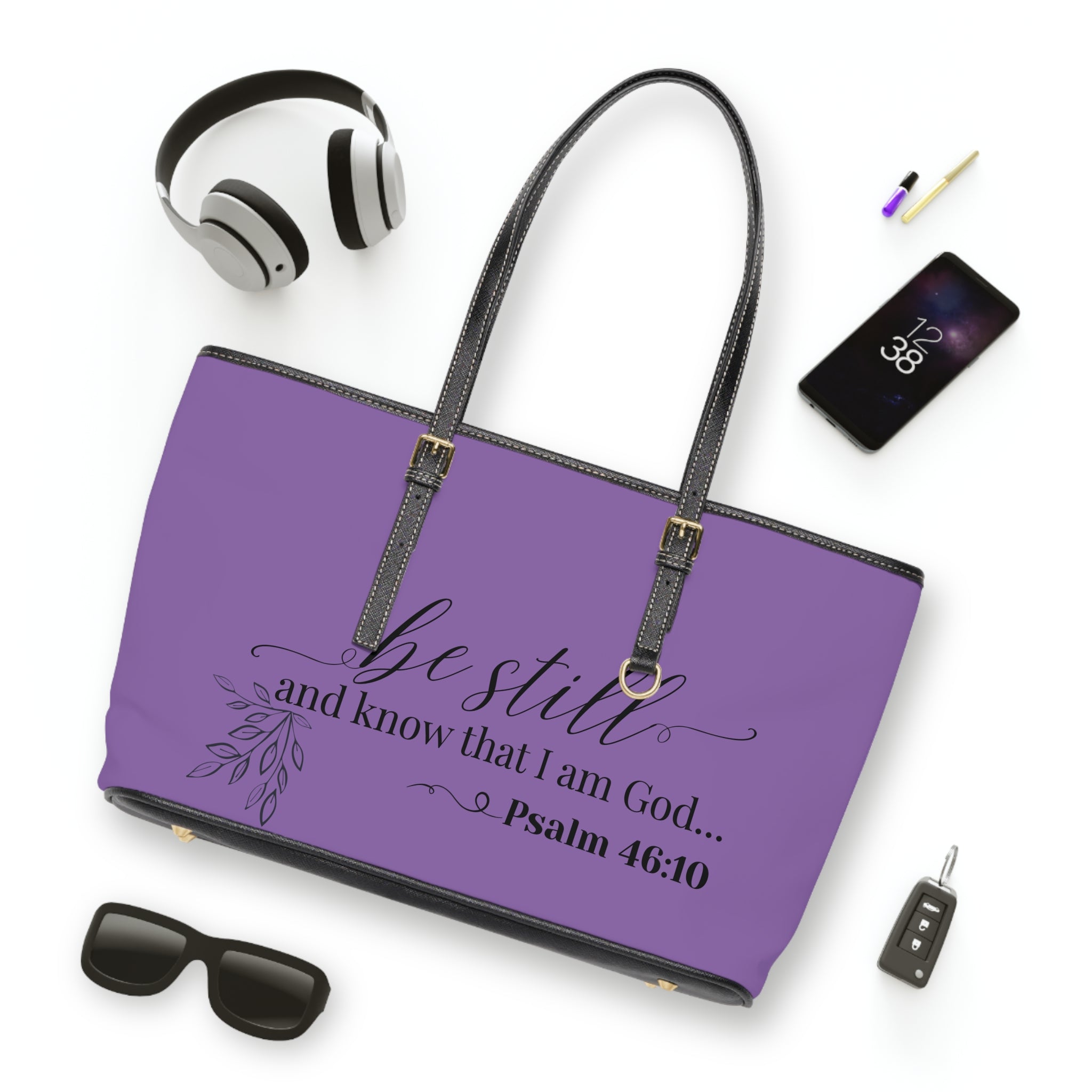 Stillness & Strength Handbag - PU Leather Shoulder Bag