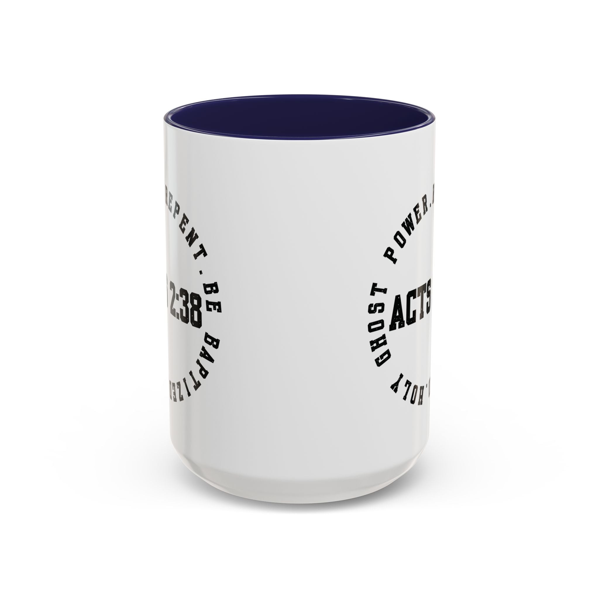🔥 Acts 2:38 Circle Mug – Bold Faith, Multiple Colors Ceramic Coffee Mug (11, 15oz), Gifts for Church, Christmas Gifts, Birthday Gifts, Baptism Gifts, Gifts for Her, Gifts for Him, Gifts for Ministry