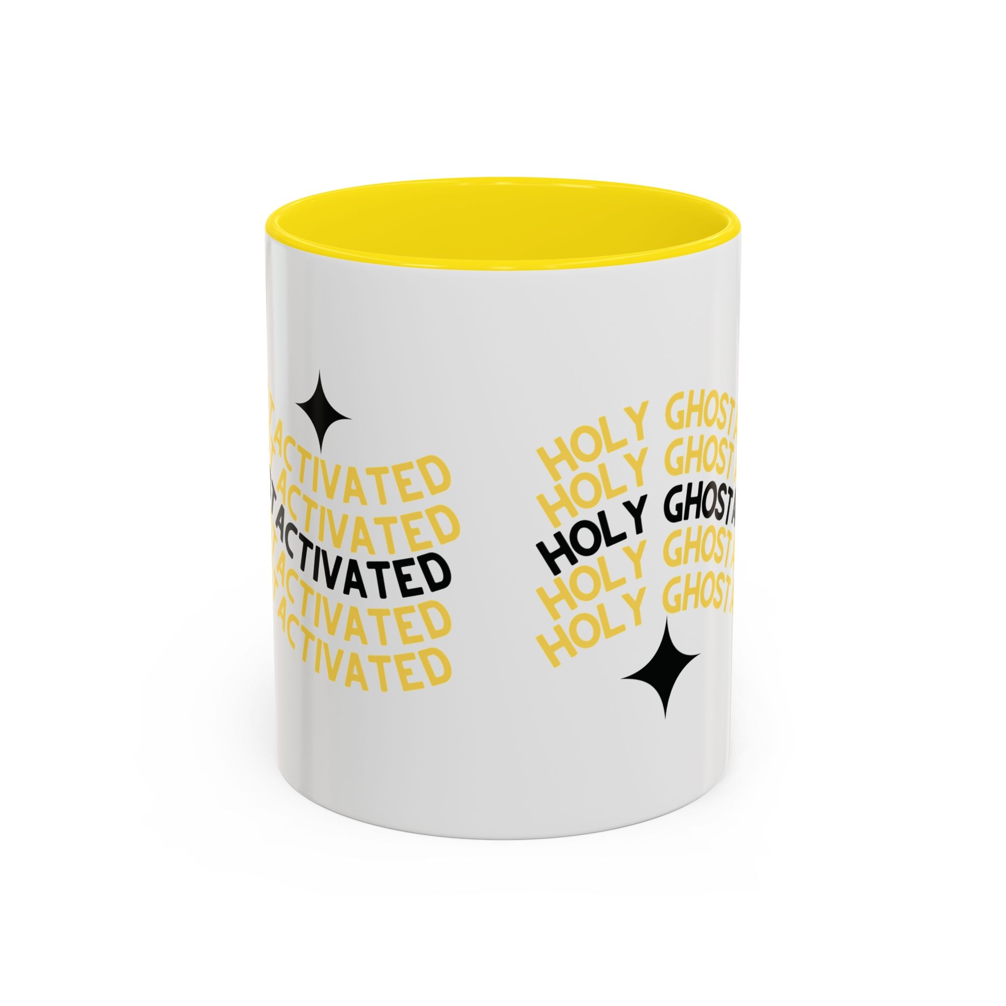 Holy Ghost Activated Mug – Bold Faith, Multiple Colors Ceramic Coffee Mug (11, 15oz), Gifts for Church, Christmas Gifts, Birthday Gifts, Baptism Gifts, Gifts for Her, Gifts for Him, Gifts for Ministry