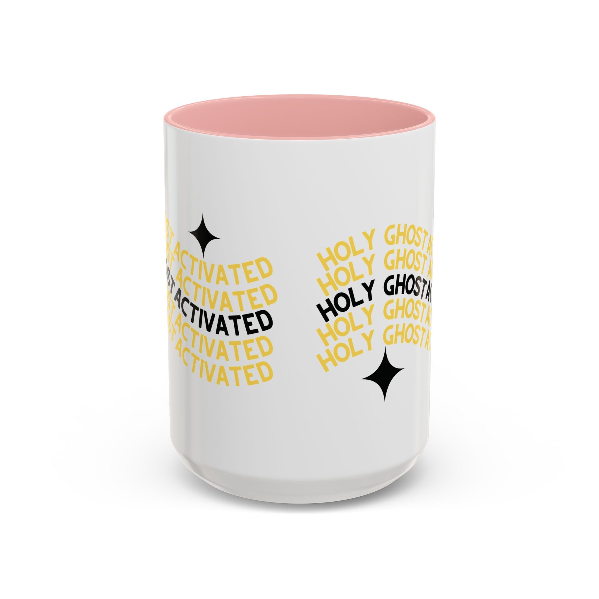 Holy Ghost Activated Mug – Bold Faith, Multiple Colors Ceramic Coffee Mug (11, 15oz), Gifts for Church, Christmas Gifts, Birthday Gifts, Baptism Gifts, Gifts for Her, Gifts for Him, Gifts for Ministry