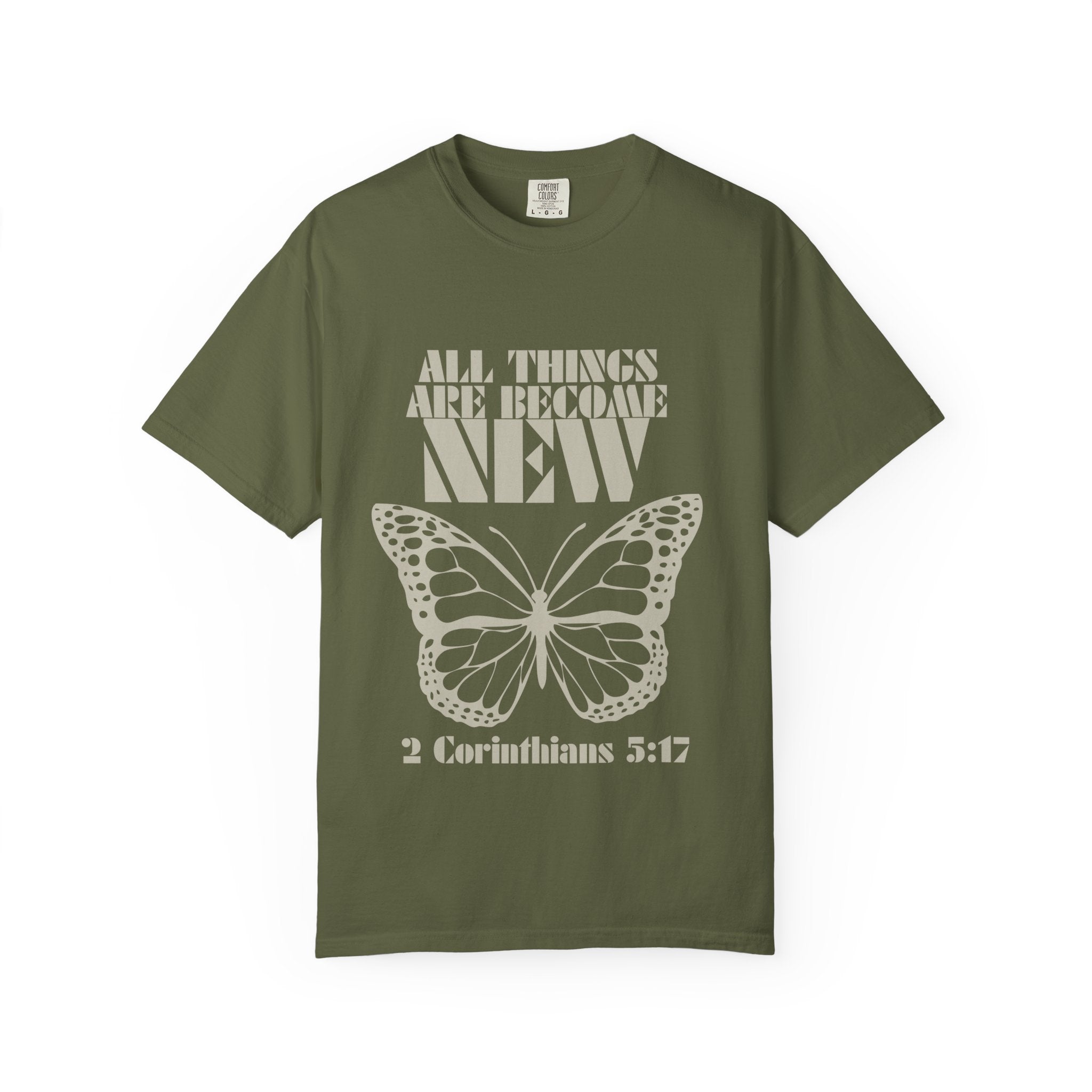 New Things Unisex Garment-Dyed T-shirt, Christian Tshirts, Christian Merchandise, Gifts for Church, Gifts for Christmas, Gifts for Birthdays, Christian Apparel